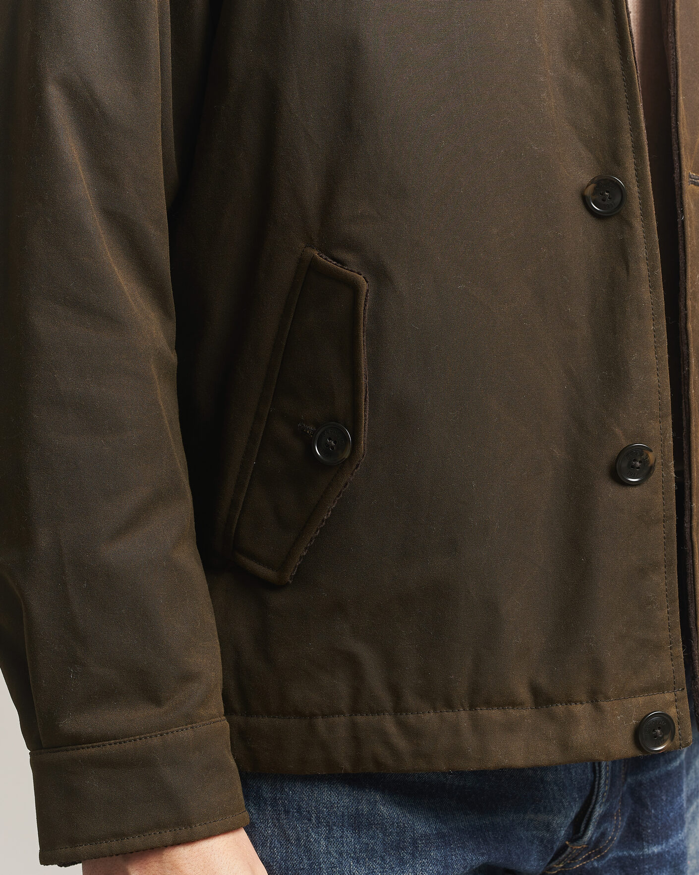 Uomini | Giacche | Baracuta | Waxed Sherling Lined Deck Jacket Deep Moss