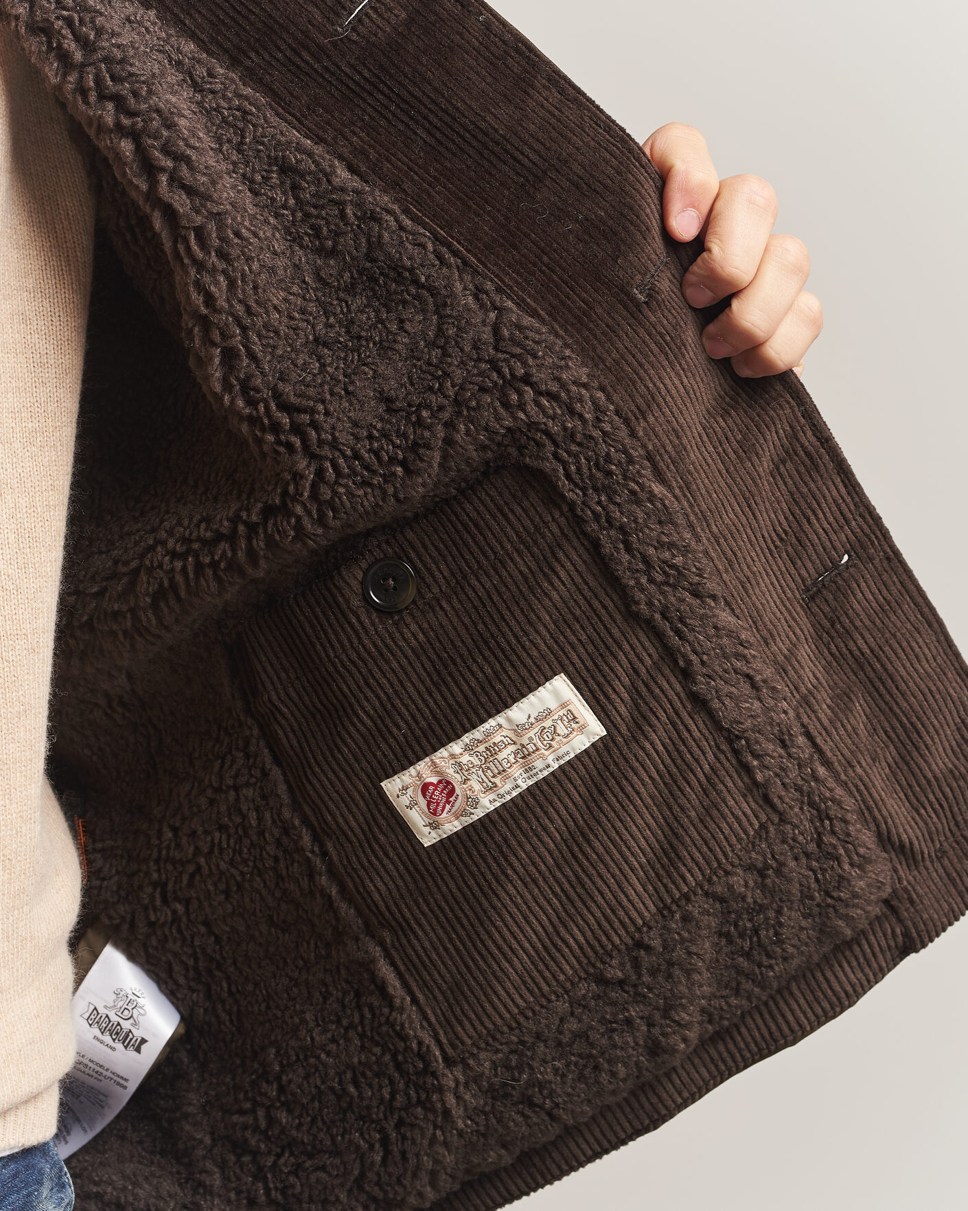 Uomini | Giacche | Baracuta | Waxed Sherling Lined Deck Jacket Deep Moss