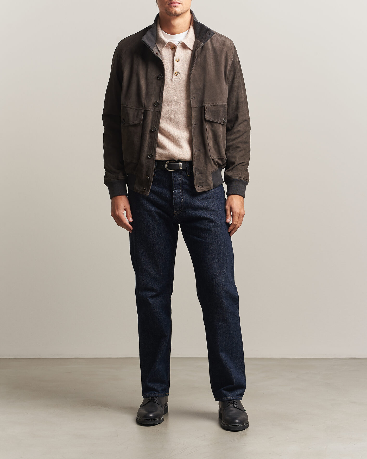 Uomini | Giacche | Baracuta | Suede Blouson Jacket December Sky