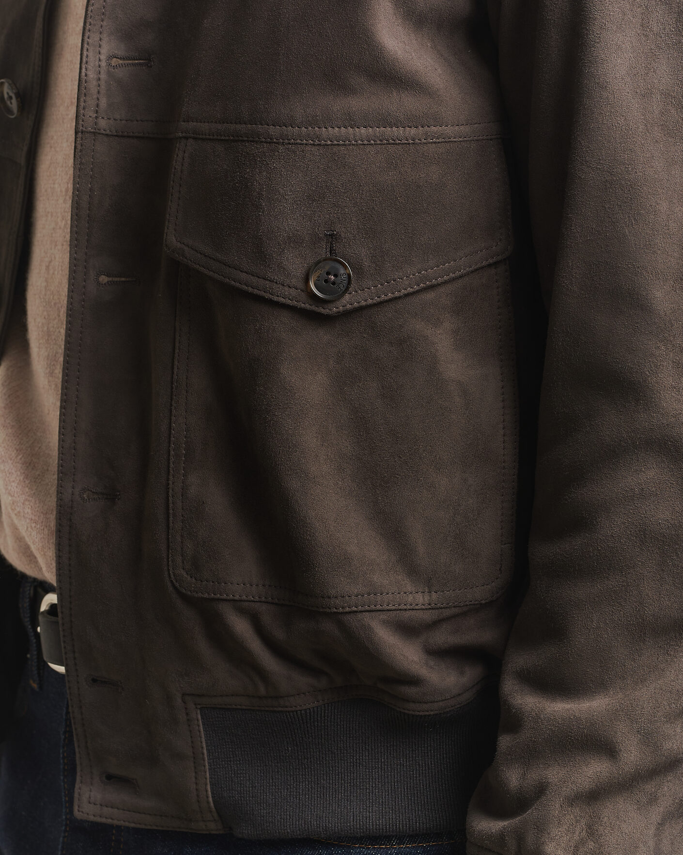 Uomini | Giacche | Baracuta | Suede Blouson Jacket December Sky