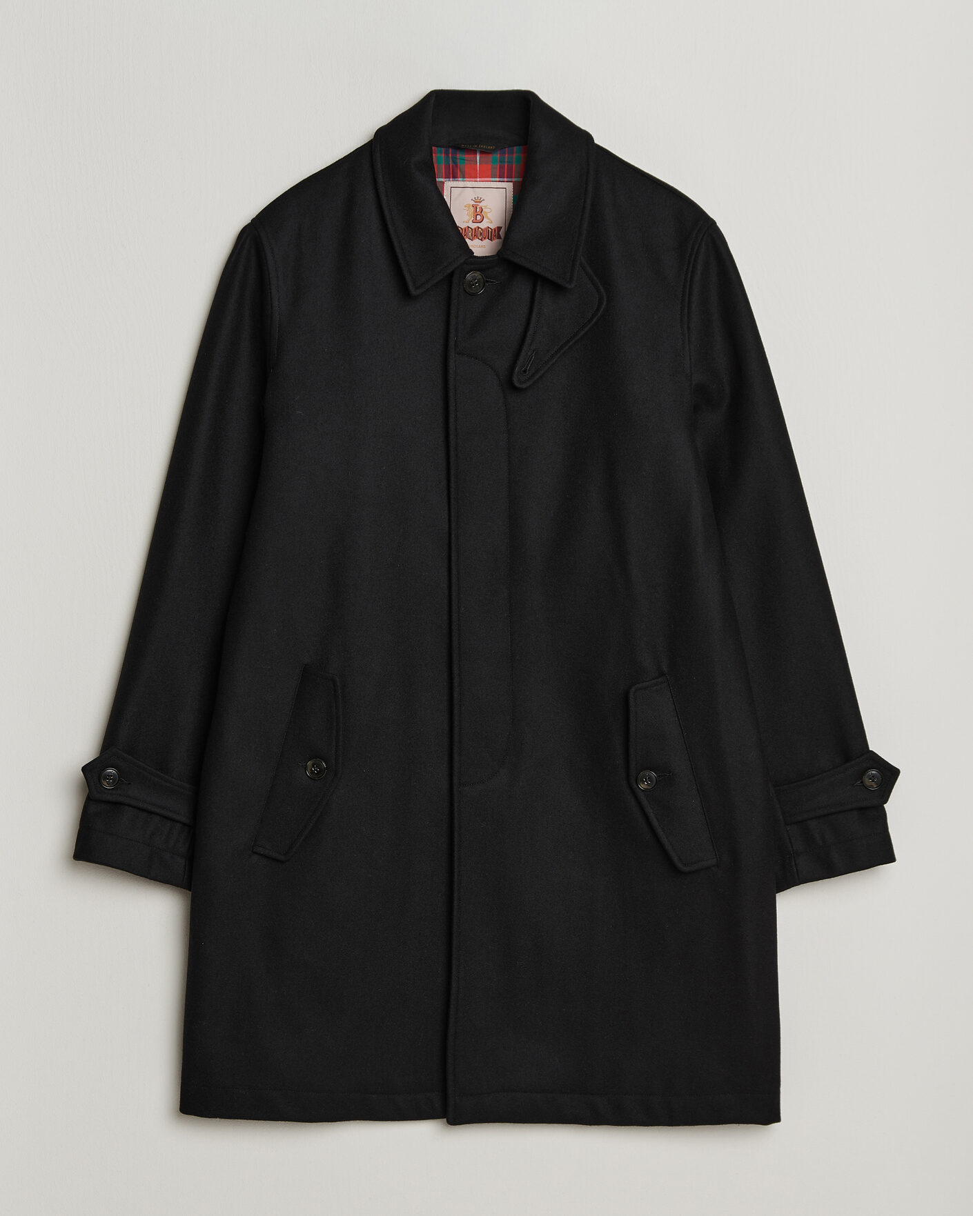 Uomini | Giacche | Baracuta | G10 Melton Wool Coat Black