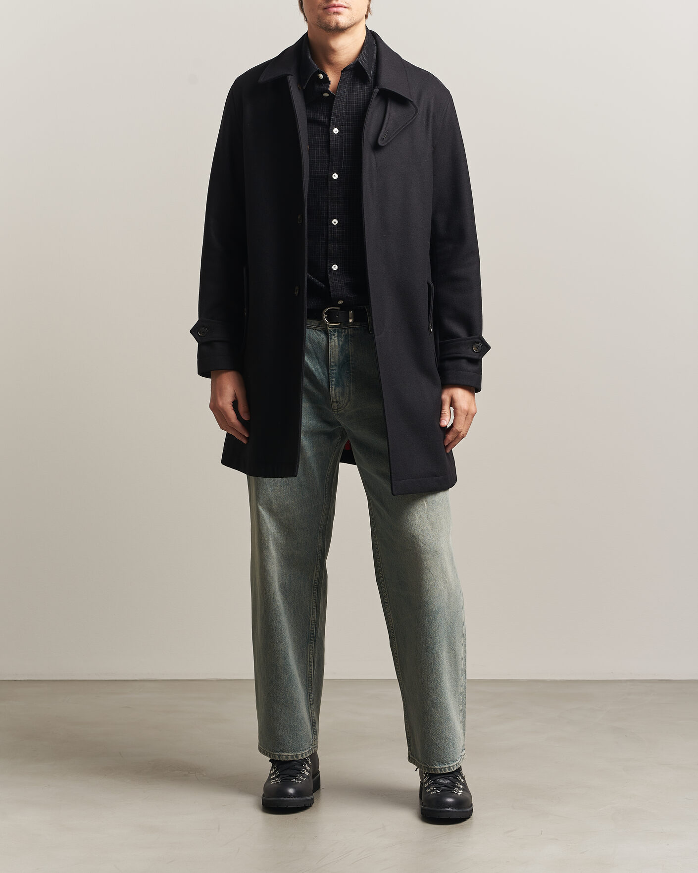 Uomini | Giacche | Baracuta | G10 Melton Wool Coat Black