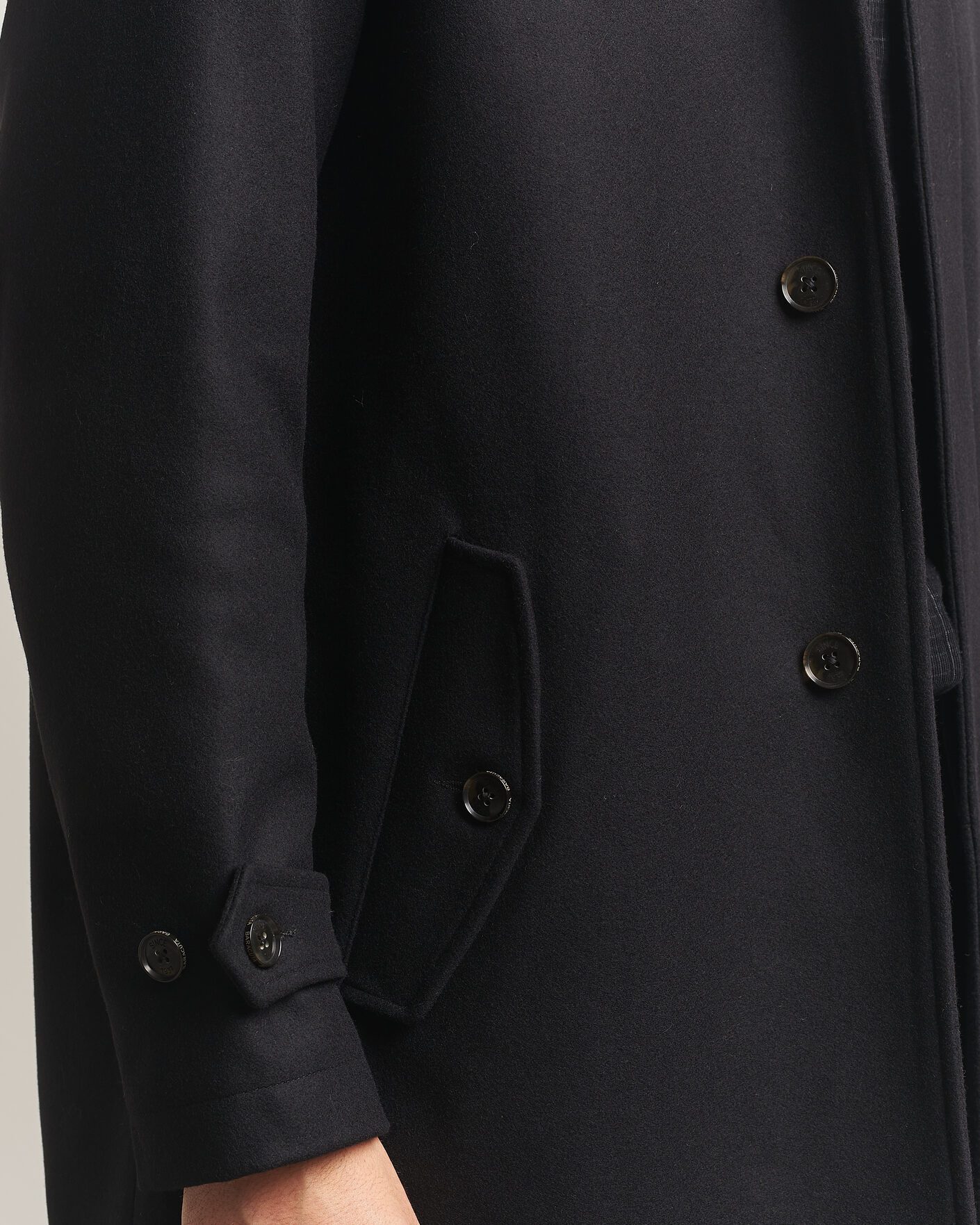 Uomini | Giacche | Baracuta | G10 Melton Wool Coat Black