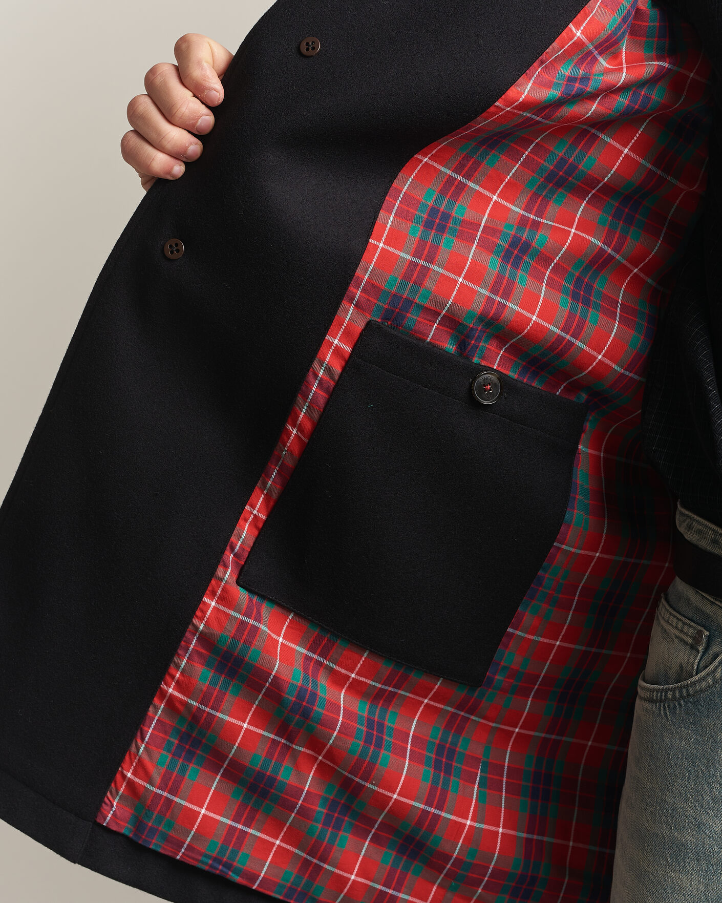 Uomini | Giacche | Baracuta | G10 Melton Wool Coat Black