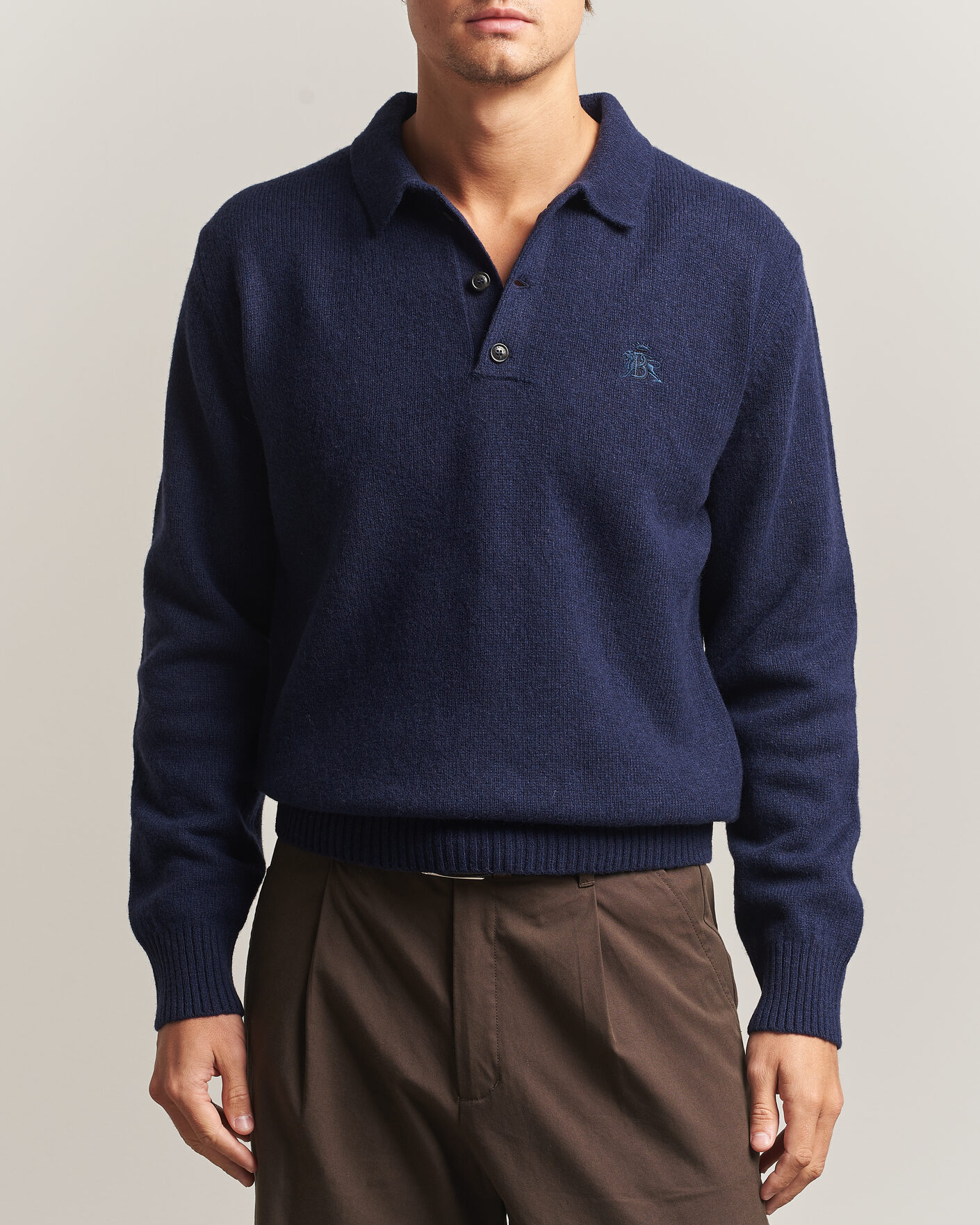 Uomini | Maglieria | Baracuta | Shetland Polo Navy
