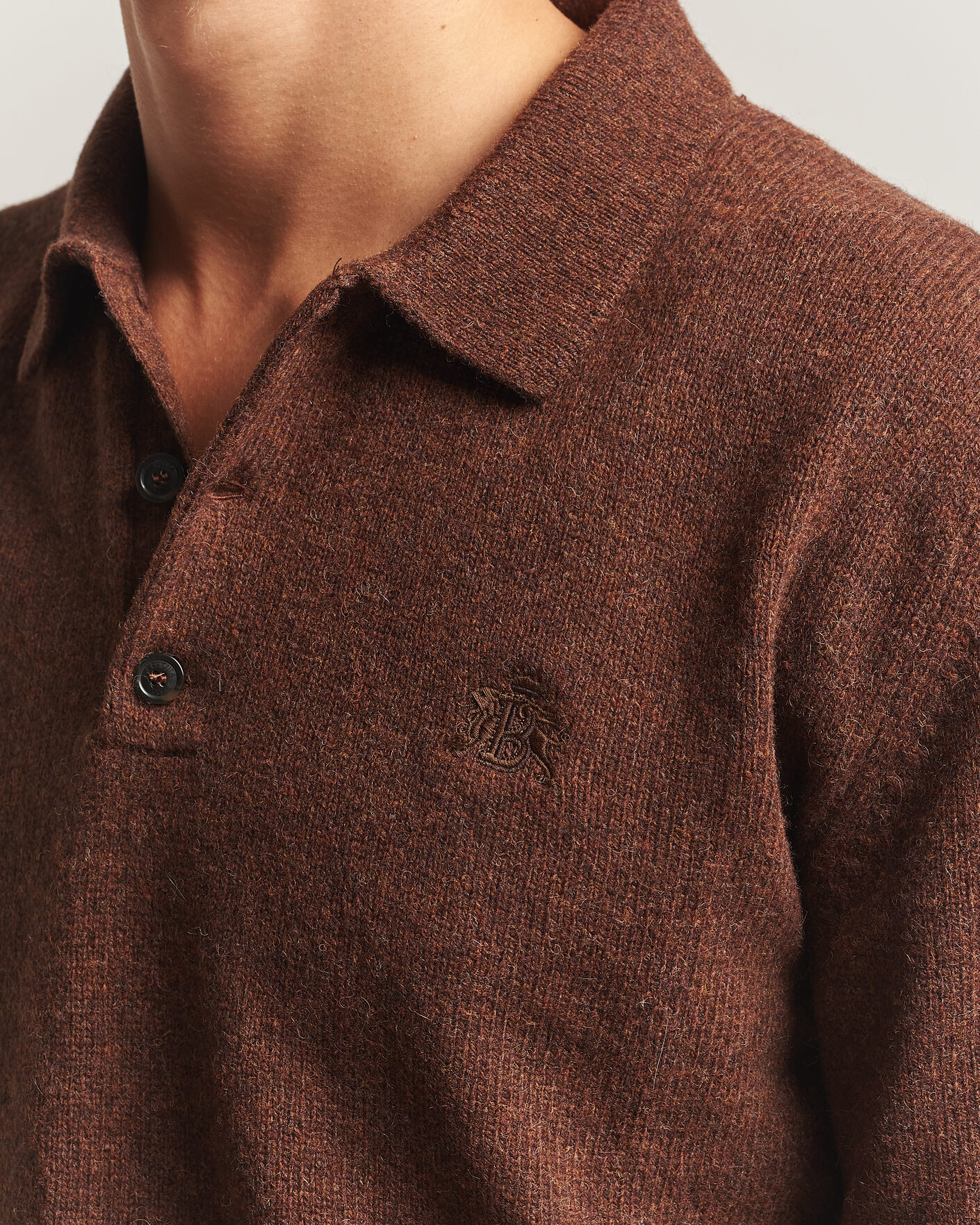Uomini | Maglieria | Baracuta | Shetland Polo Slate Black