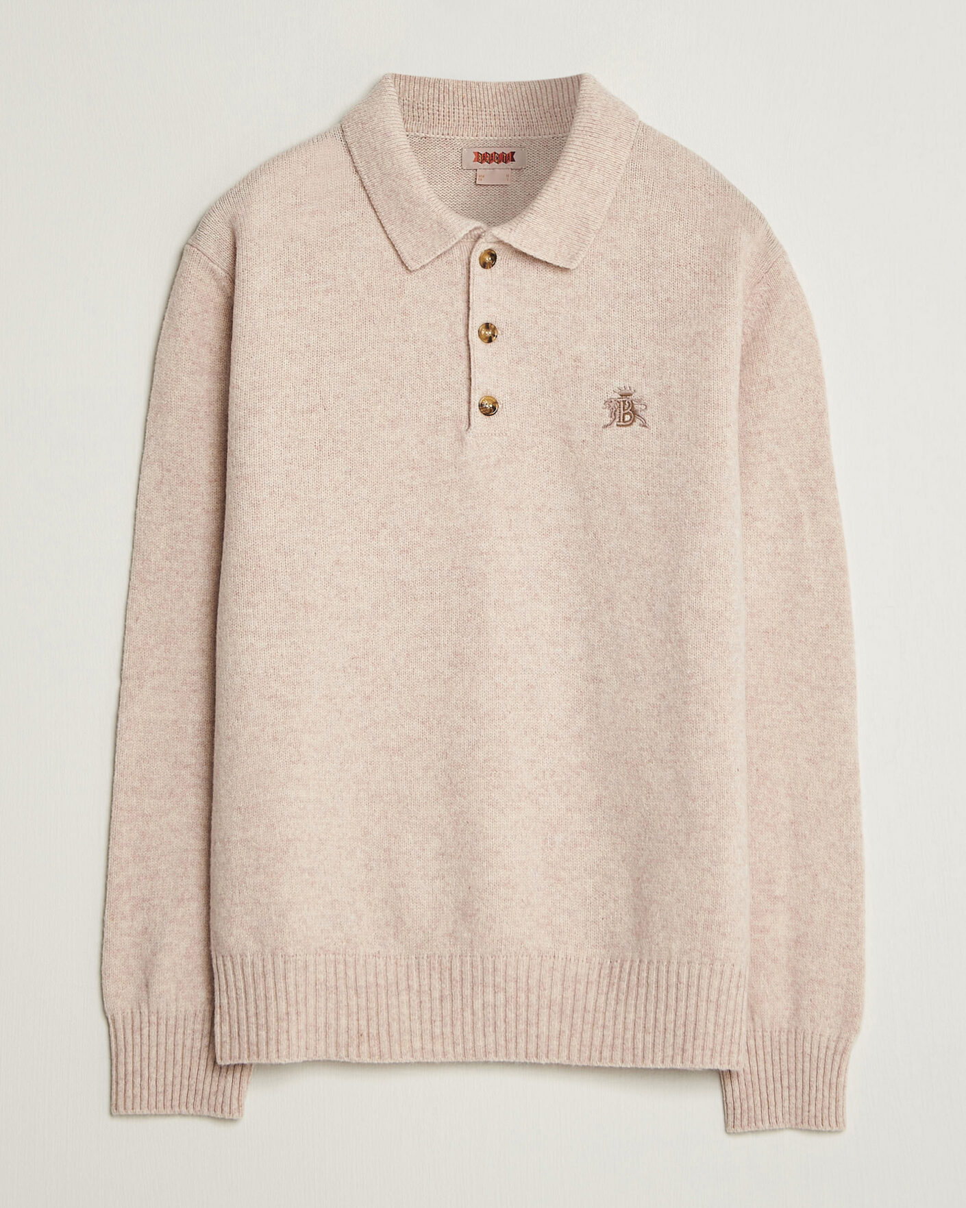Uomini | Maglieria | Baracuta | Shetland Polo Antique White