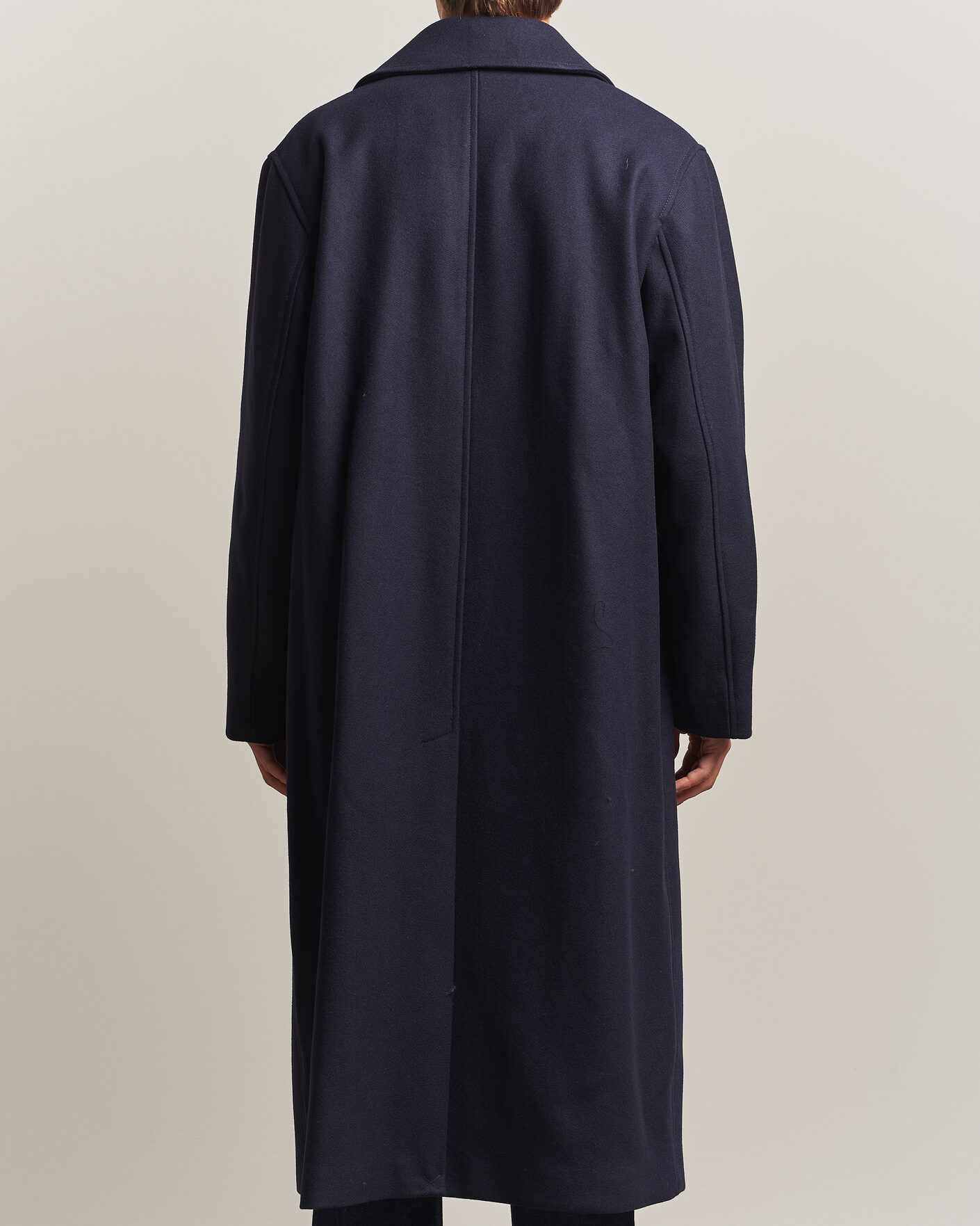 Uomini | Giacche | Sunflower | Wool Blend Winter Coat Navy