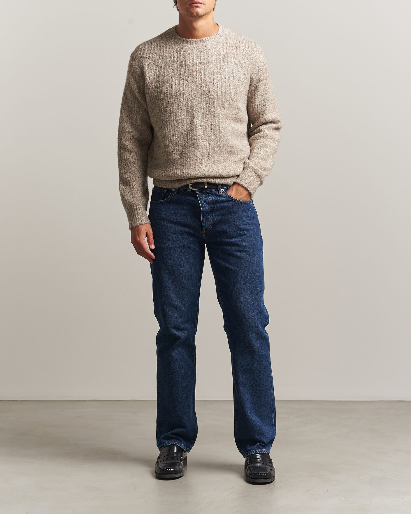 Uomini | Maglieria | Sunflower | Yak Sweater Dark Oat