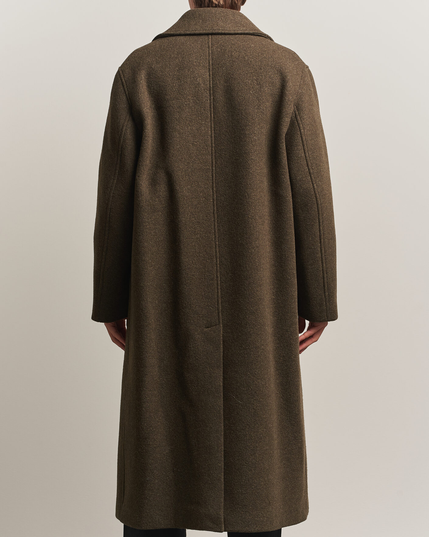 Uomini | Giacche | Sunflower | Wool Blend Winter Coat Green Moss