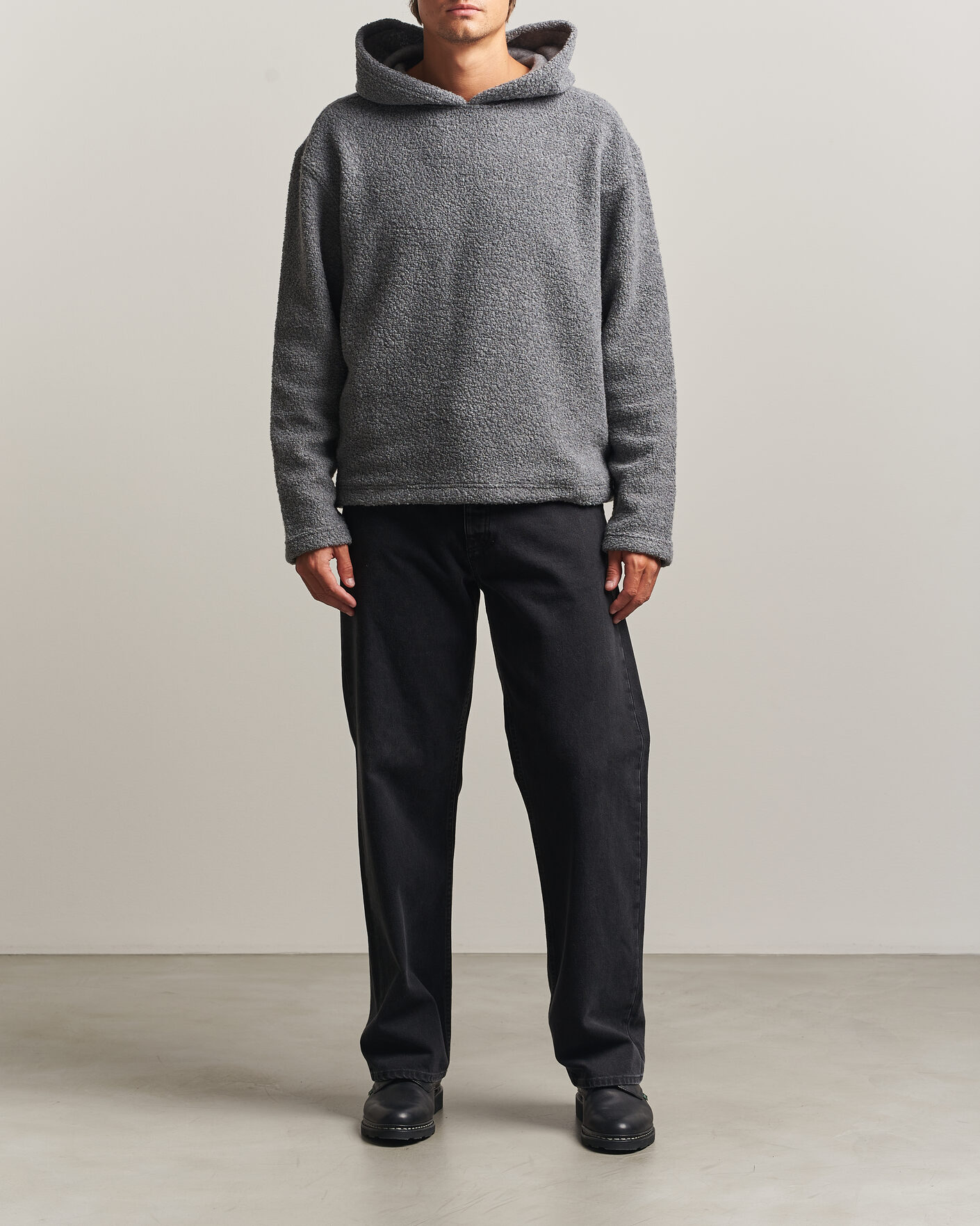 Uomini | Maglieria | Sunflower | Wool Hoodie Grey Melange