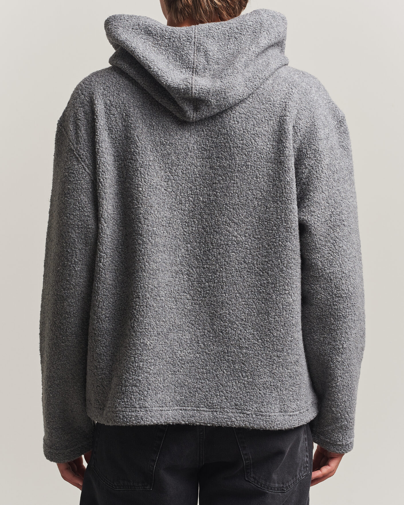 Uomini | Maglieria | Sunflower | Wool Hoodie Grey Melange