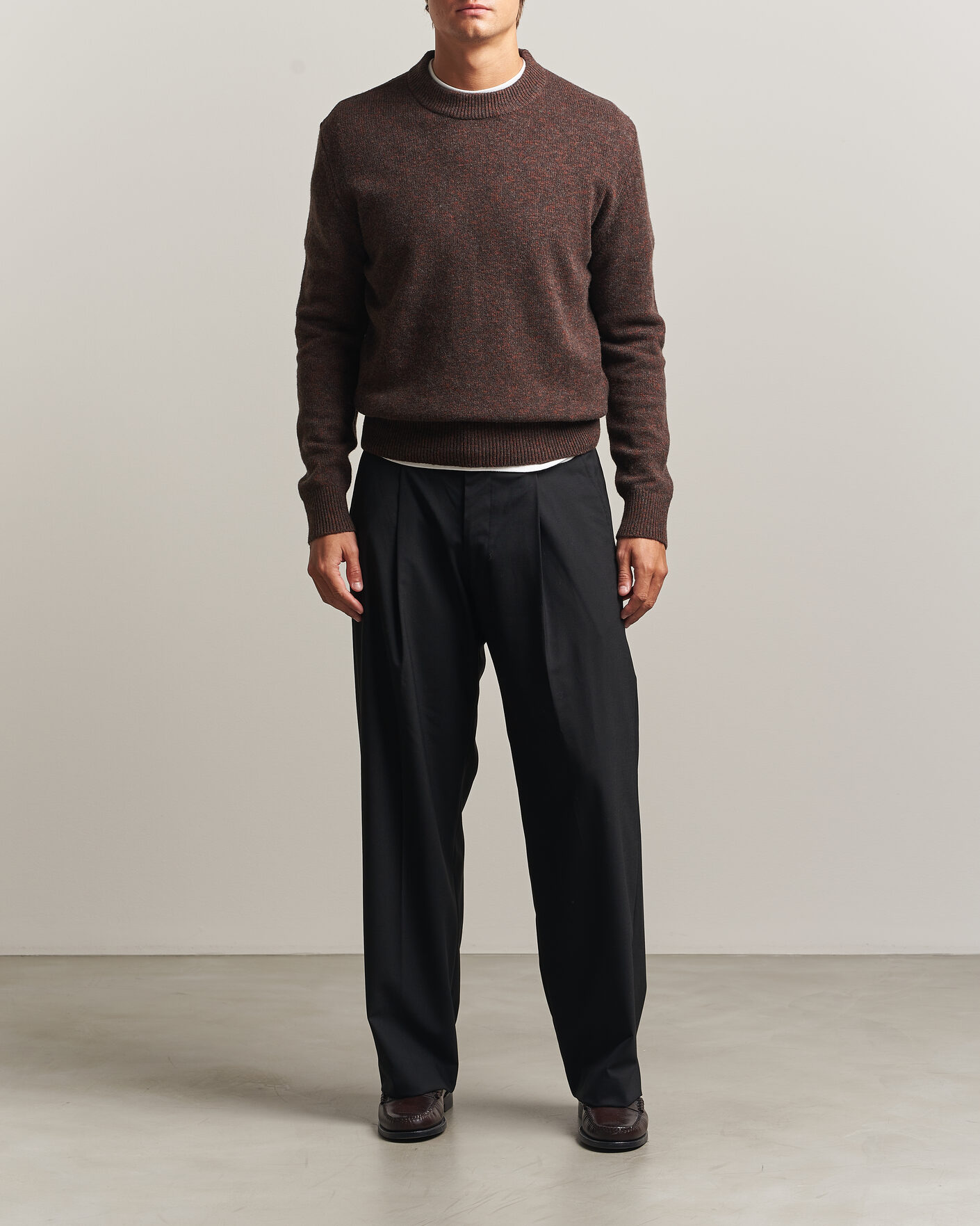 Uomini | Maglieria | Sunflower | Moon Merino Sweater Brown