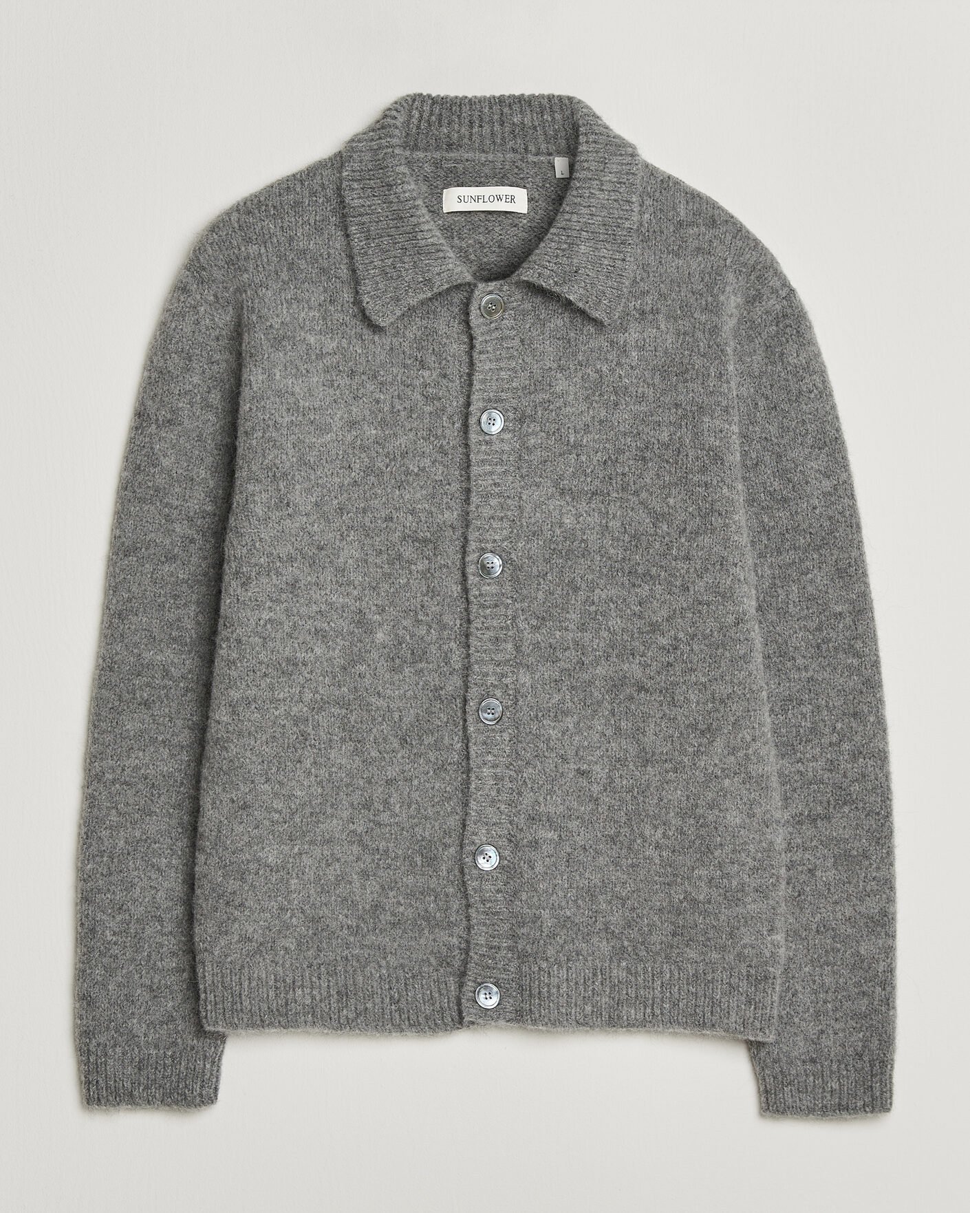 Uomini | Maglieria | Sunflower | Alpacka Cardigan Grey Melange
