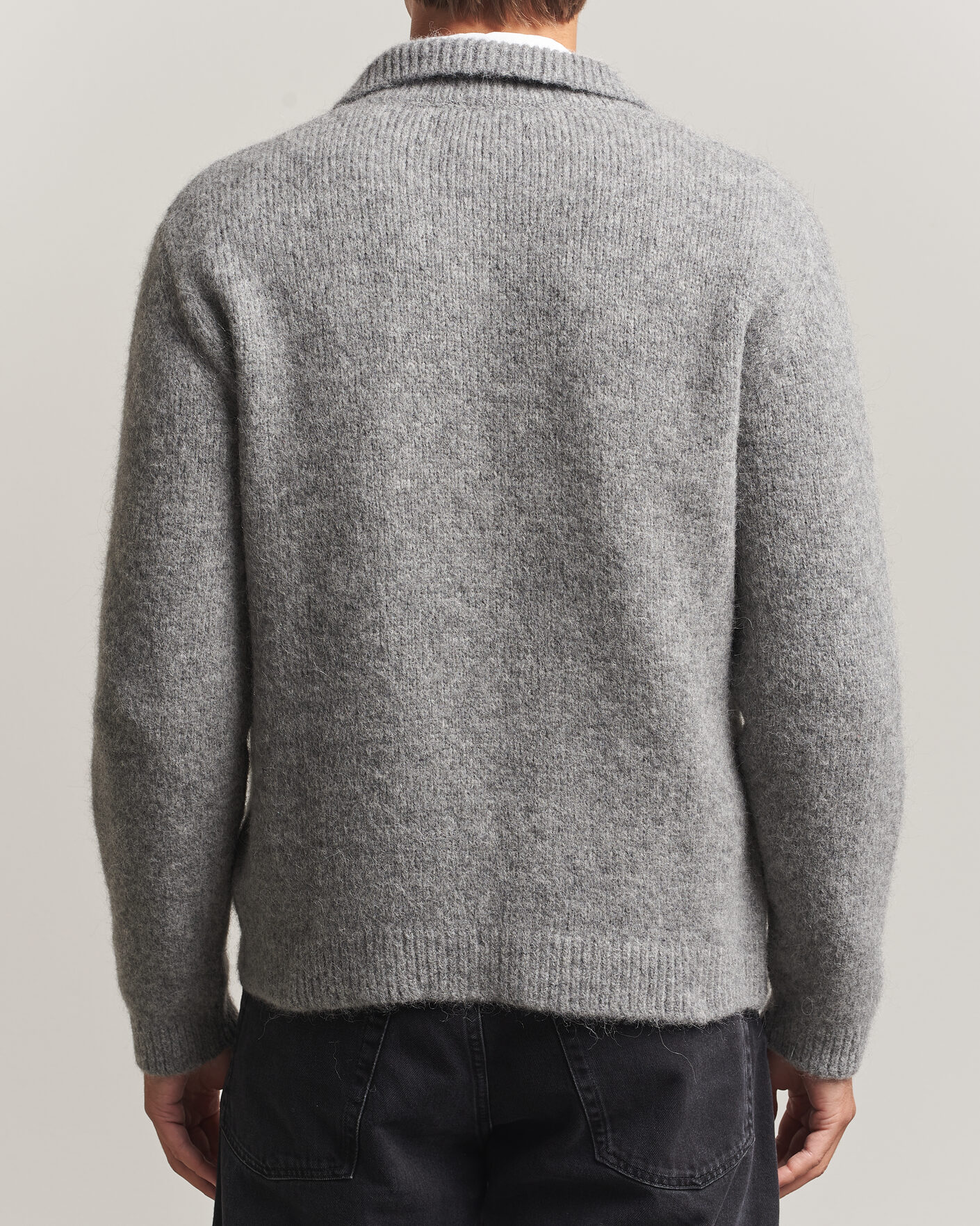 Uomini | Maglieria | Sunflower | Alpacka Cardigan Grey Melange