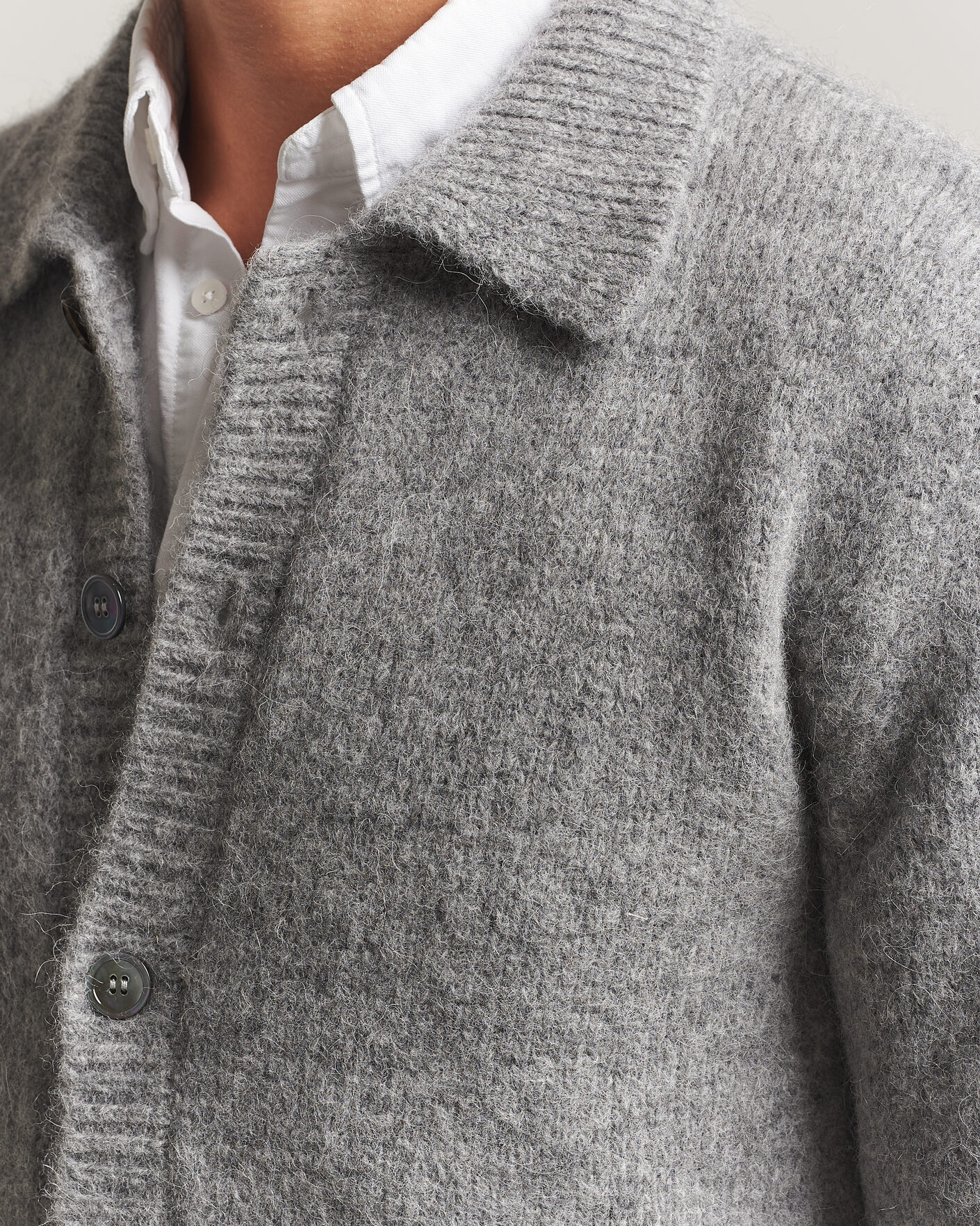 Uomini | Maglieria | Sunflower | Alpacka Cardigan Grey Melange
