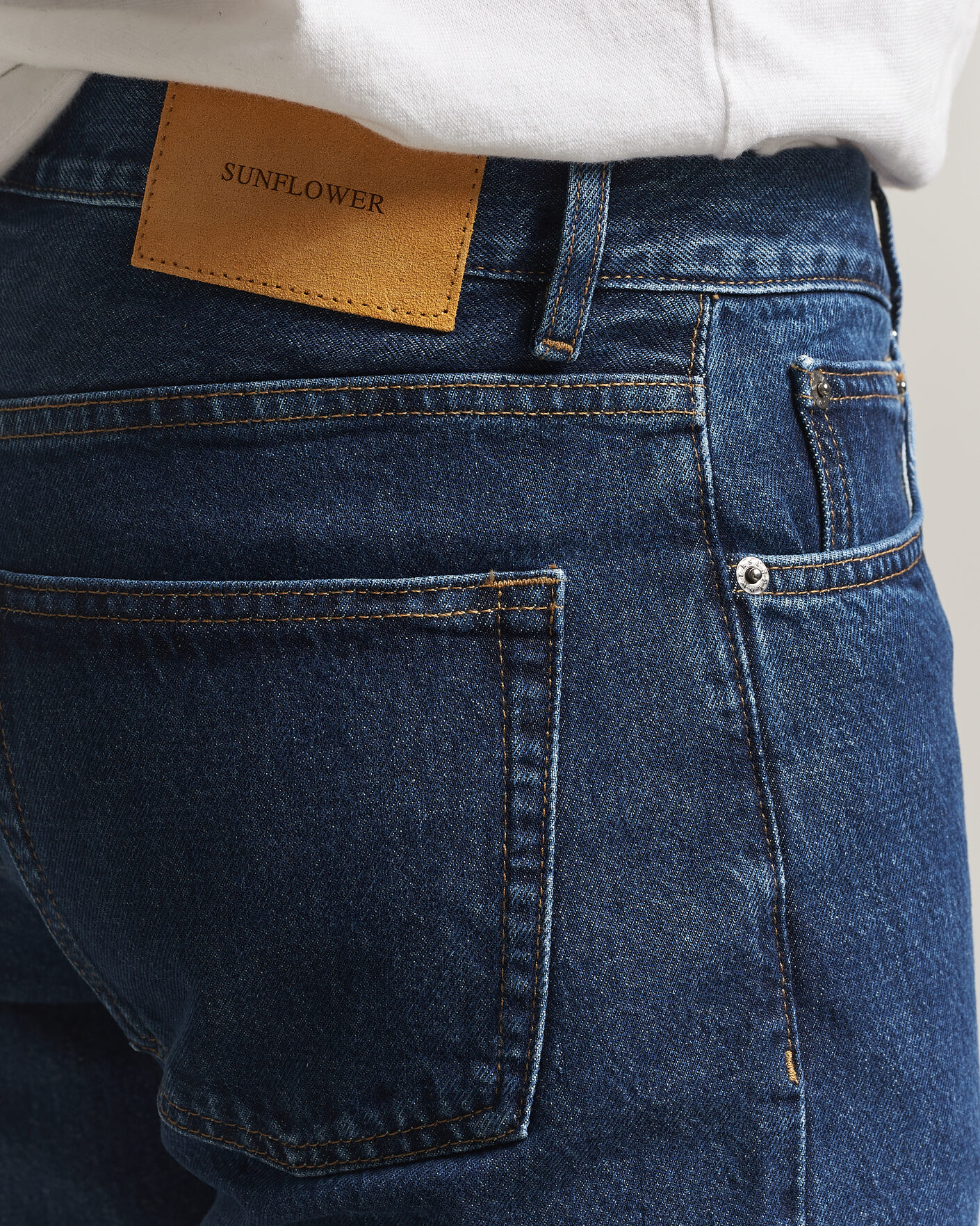 Uomini | Jeans | Sunflower | Low Straight Jeans Blue Wash
