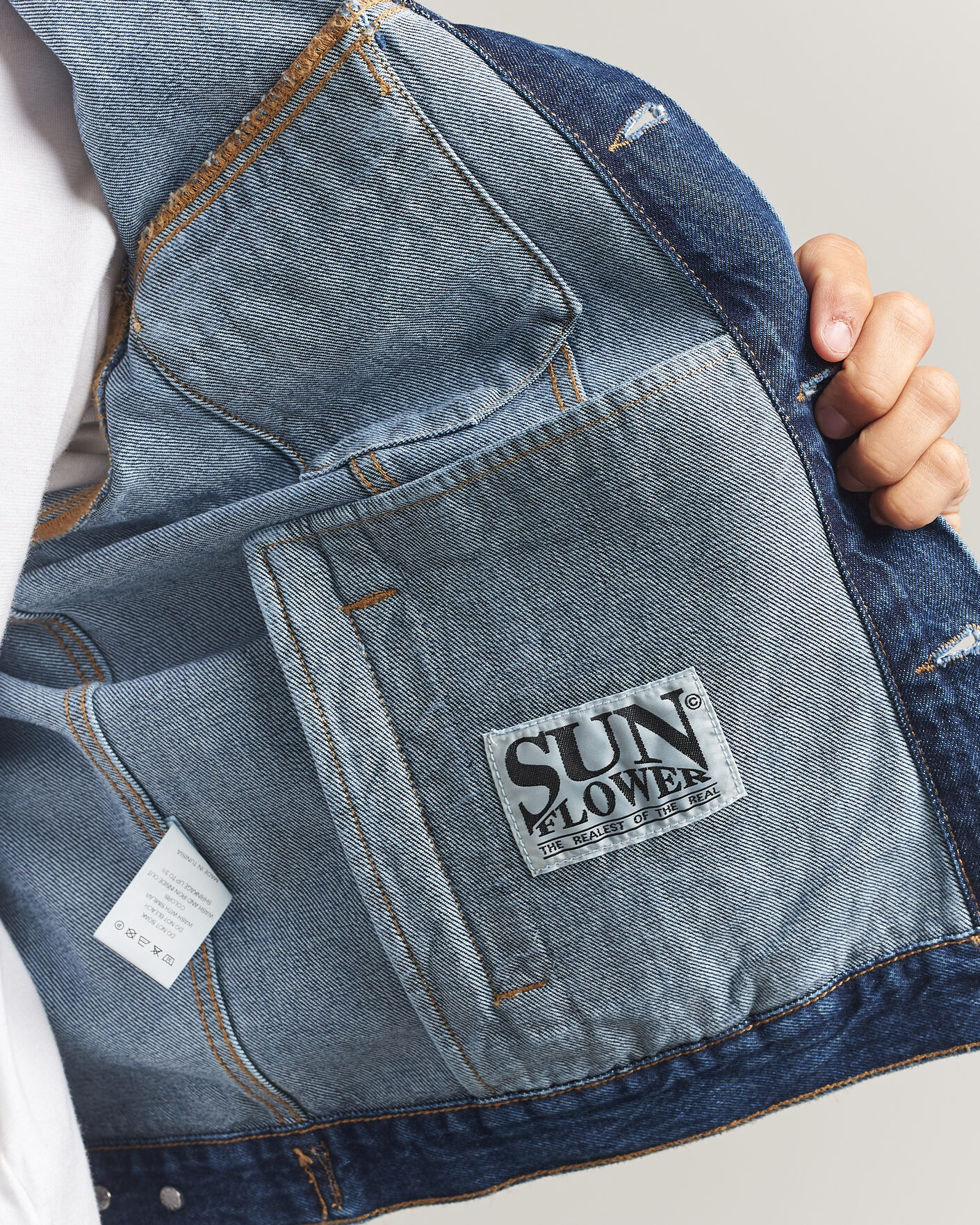 Uomini | Giacche | Sunflower | Trucker Denim Jacket Blue Wash