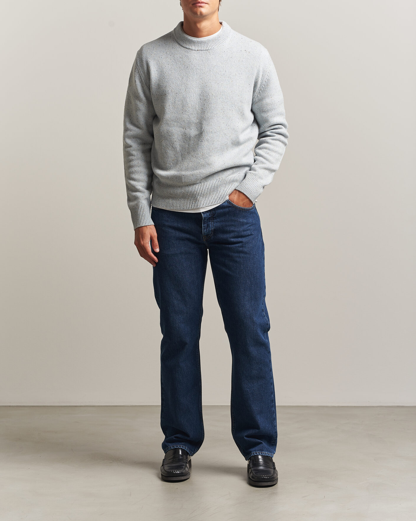 Uomini | Maglieria | Sunflower | Moon Donegal Sweater Light Blue