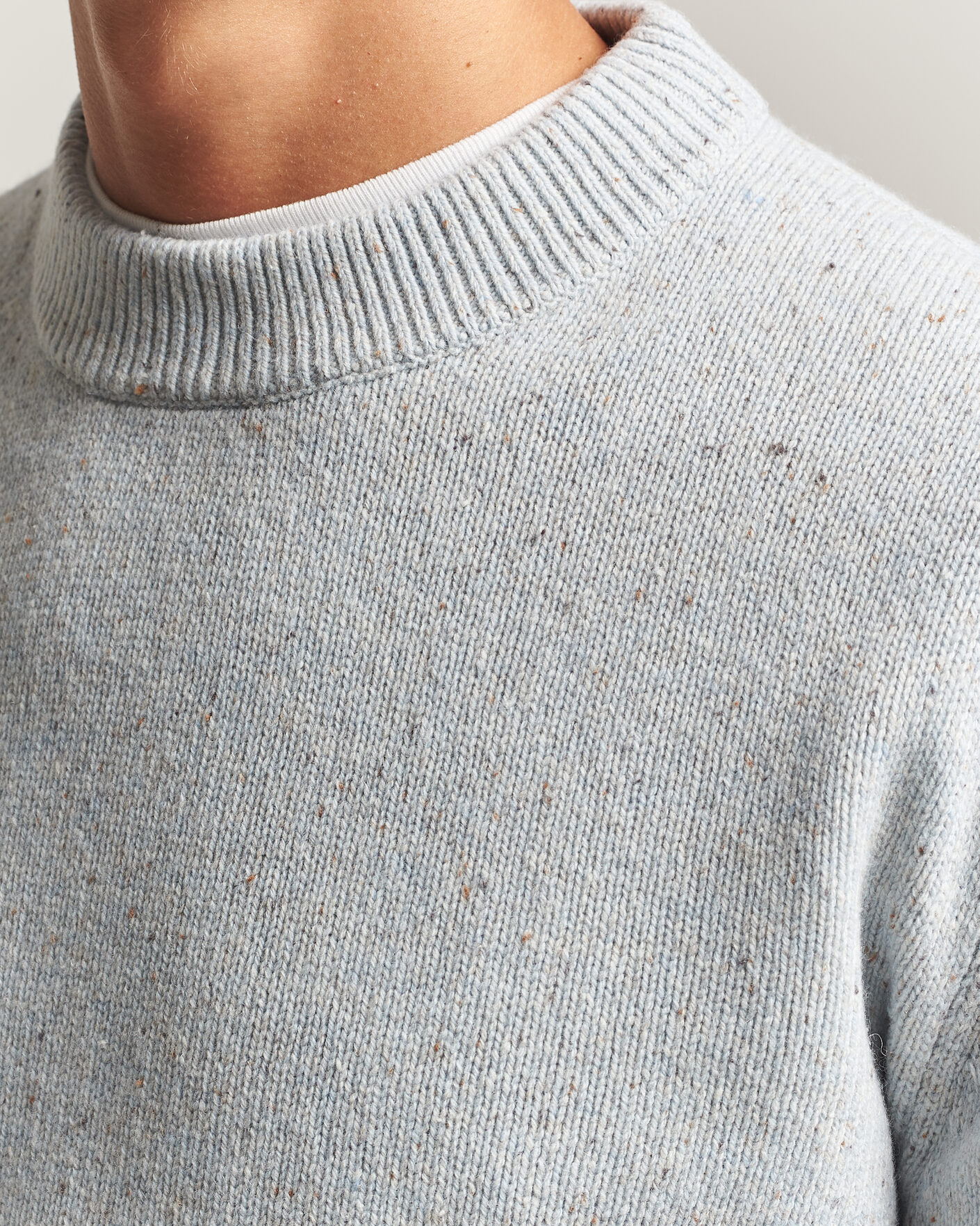 Uomini | Maglieria | Sunflower | Moon Donegal Sweater Light Blue