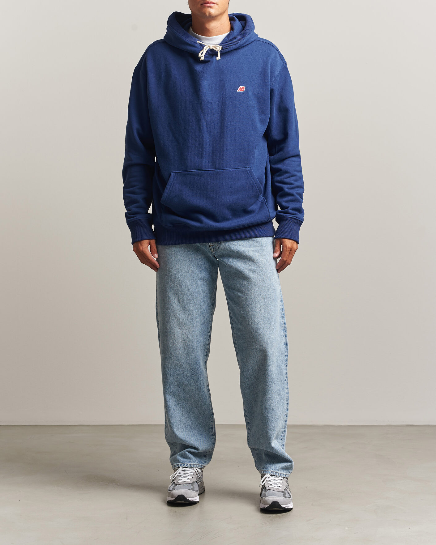 Uomini | Maglieria | New Balance Made In US & UK | New Balance Made in Made In USA Core Hoodie Blue Oyster