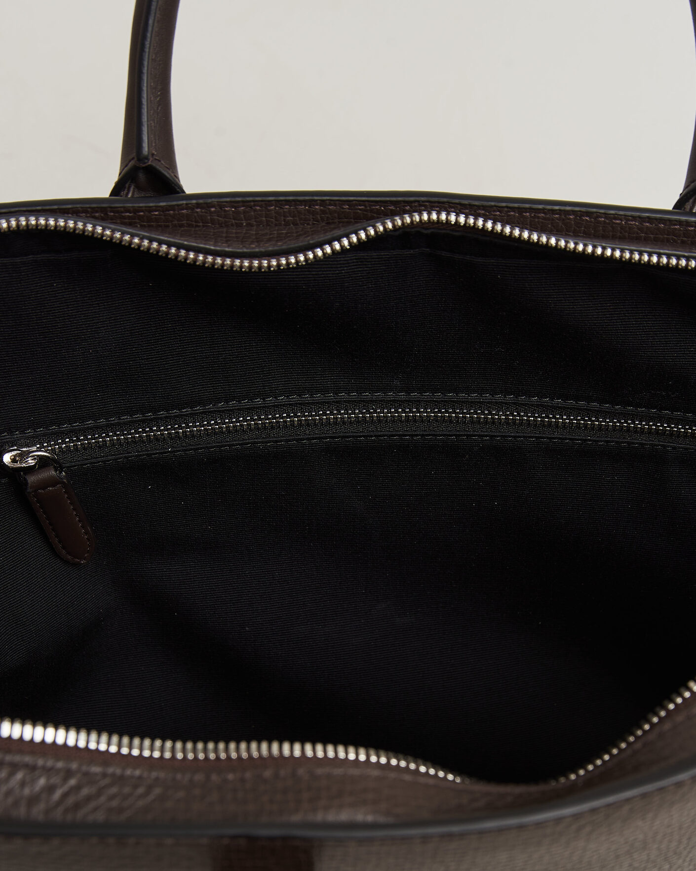 Uomini | Borse | Smythson | Ludlow Ultra Slim Briefcase With Zip Front Dark Brown