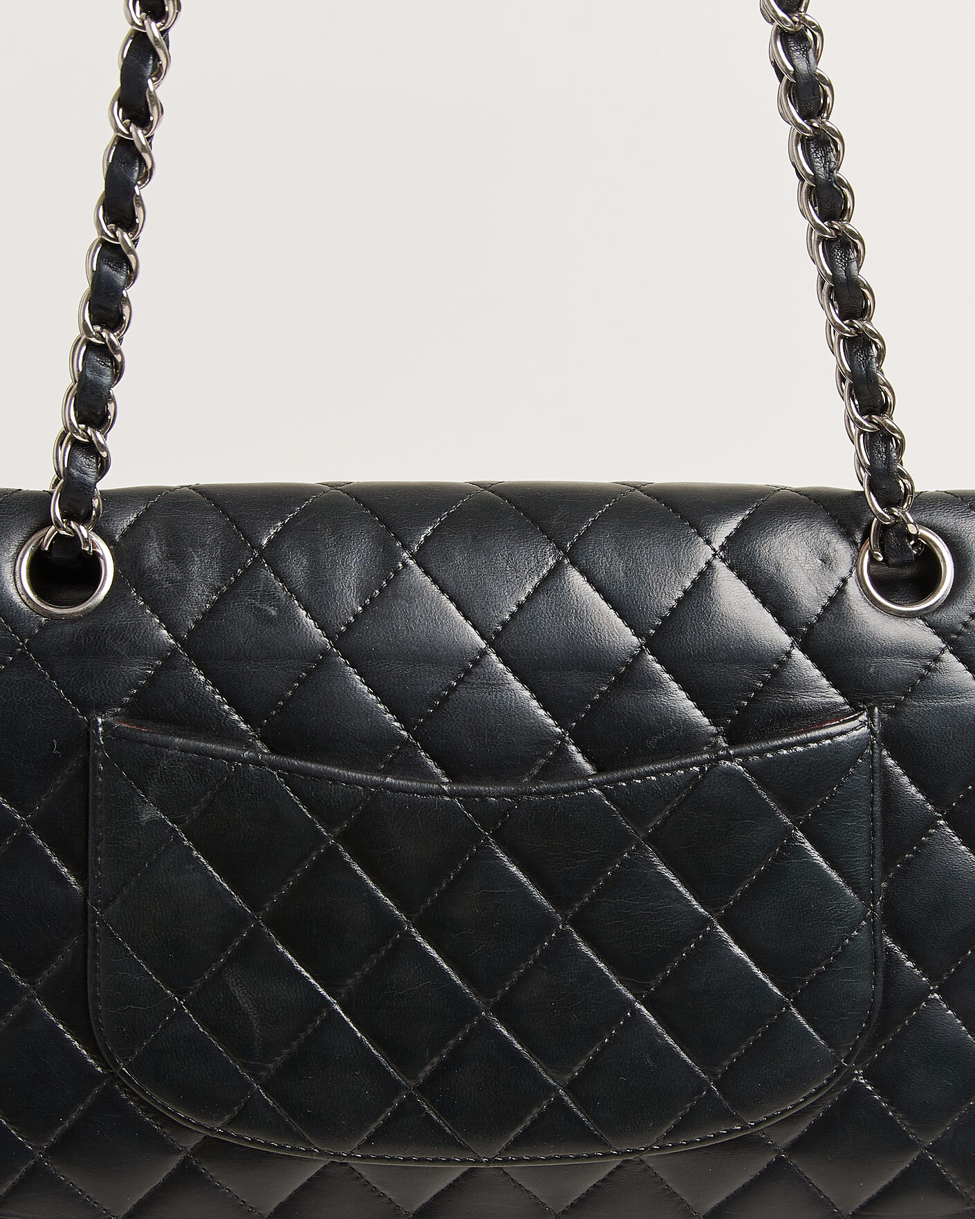 Uomini | Pre-Owned & Vintage Bags | Chanel Pre-Owned | Classic Medium Double Flap Bag Lambskin Black