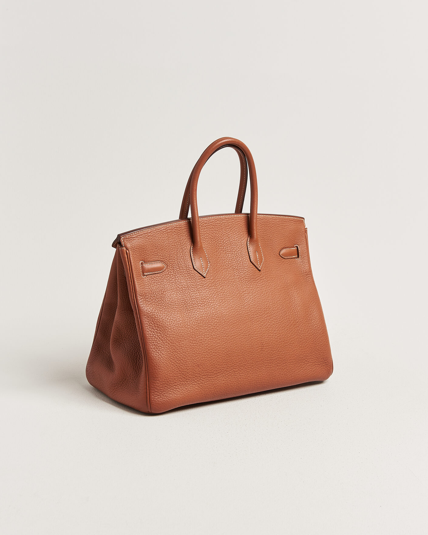 Uomini | Pre-Owned & Vintage Bags | Hermès Pre-Owned | Birkin 35 Togo Leather Cognac Brown