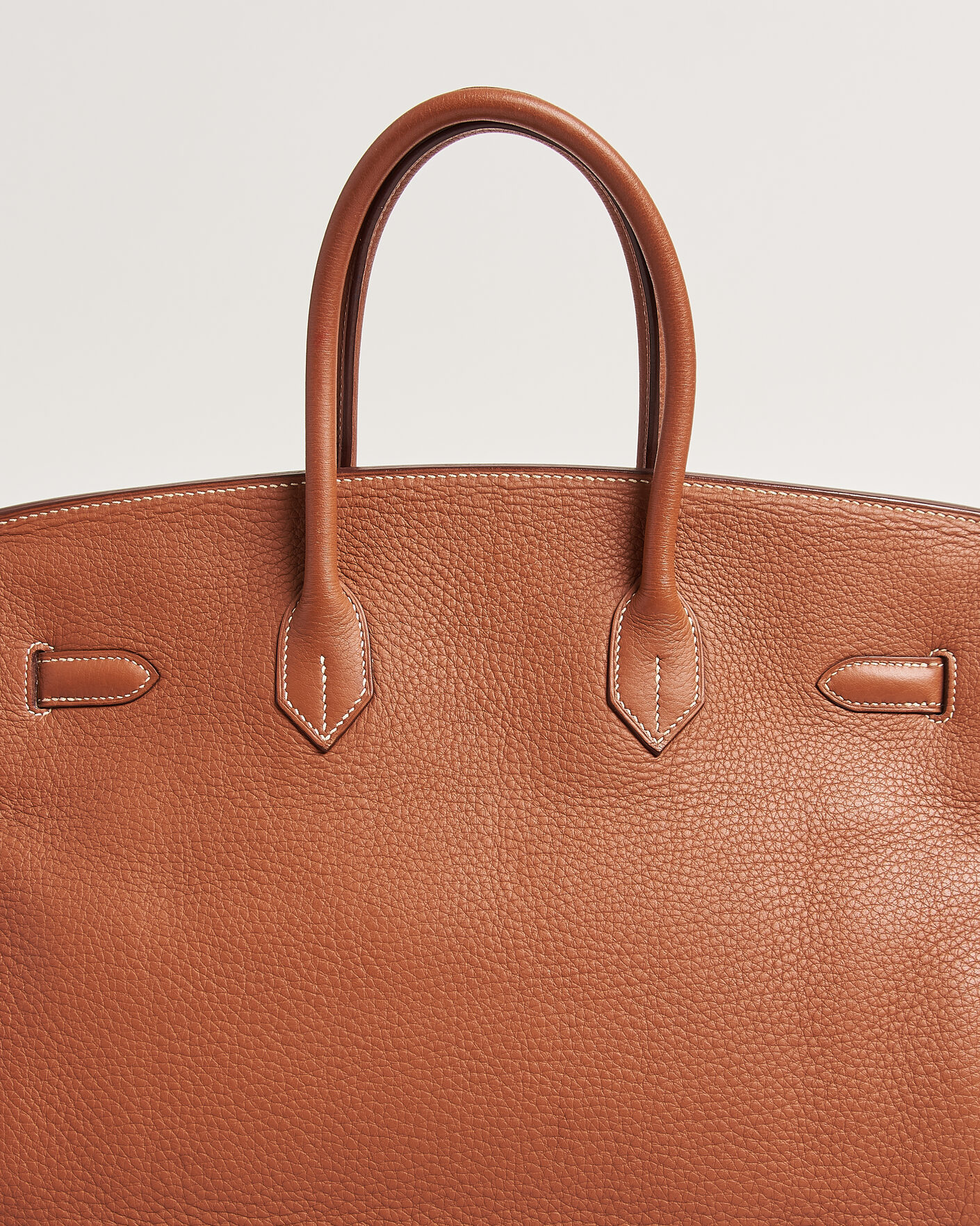 Uomini | Pre-Owned & Vintage Bags | Hermès Pre-Owned | Birkin 35 Togo Leather Cognac Brown