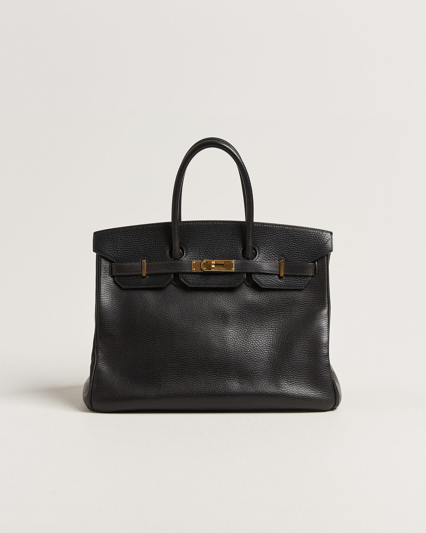 Uomini | Pre-Owned & Vintage Bags | Hermès Pre-Owned | Birkin 35 Retourné Ardennes Leather Black
