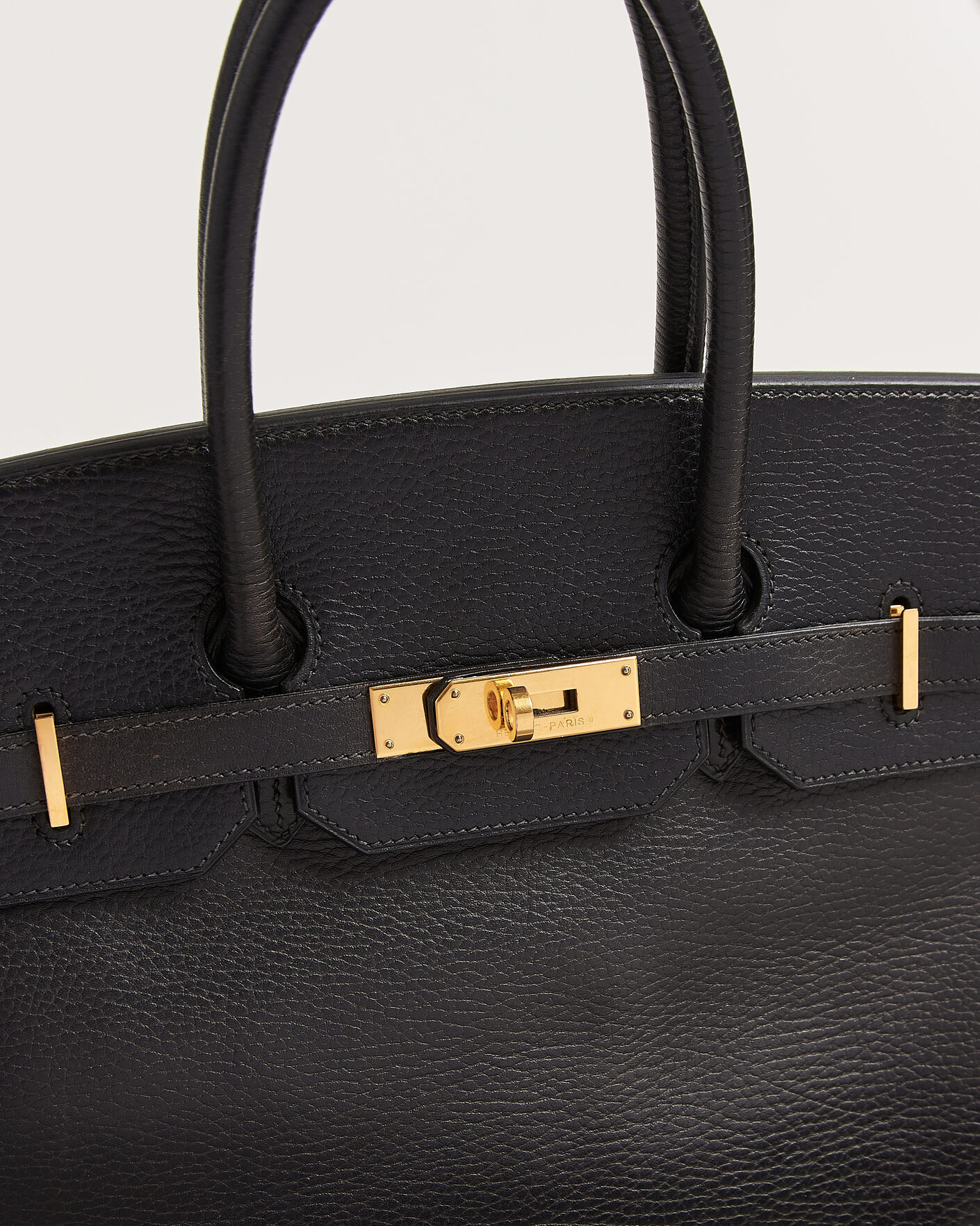 Uomini | Pre-Owned & Vintage Bags | Hermès Pre-Owned | Birkin 35 Retourné Ardennes Leather Black