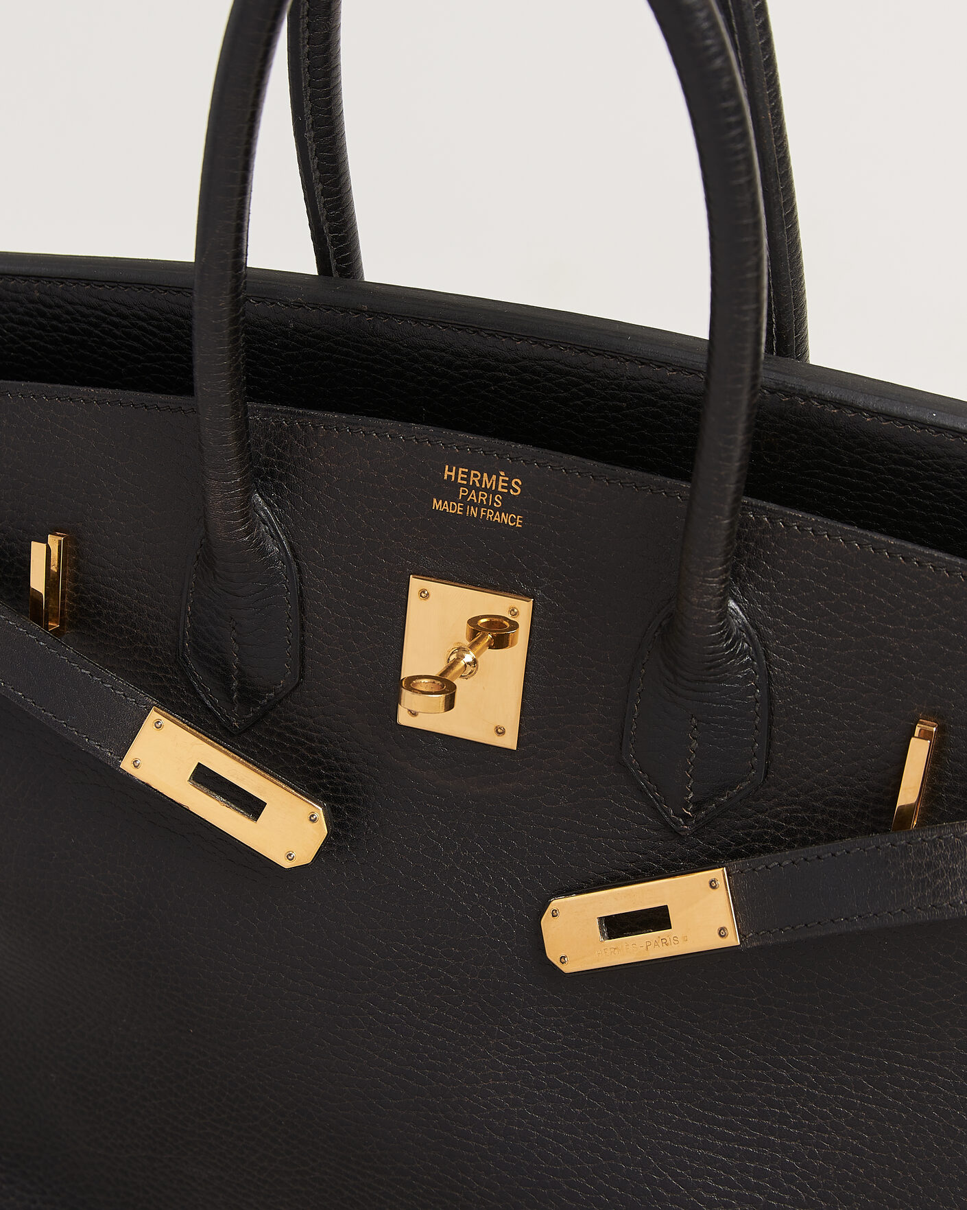 Uomini | Pre-Owned & Vintage Bags | Hermès Pre-Owned | Birkin 35 Retourné Ardennes Leather Black