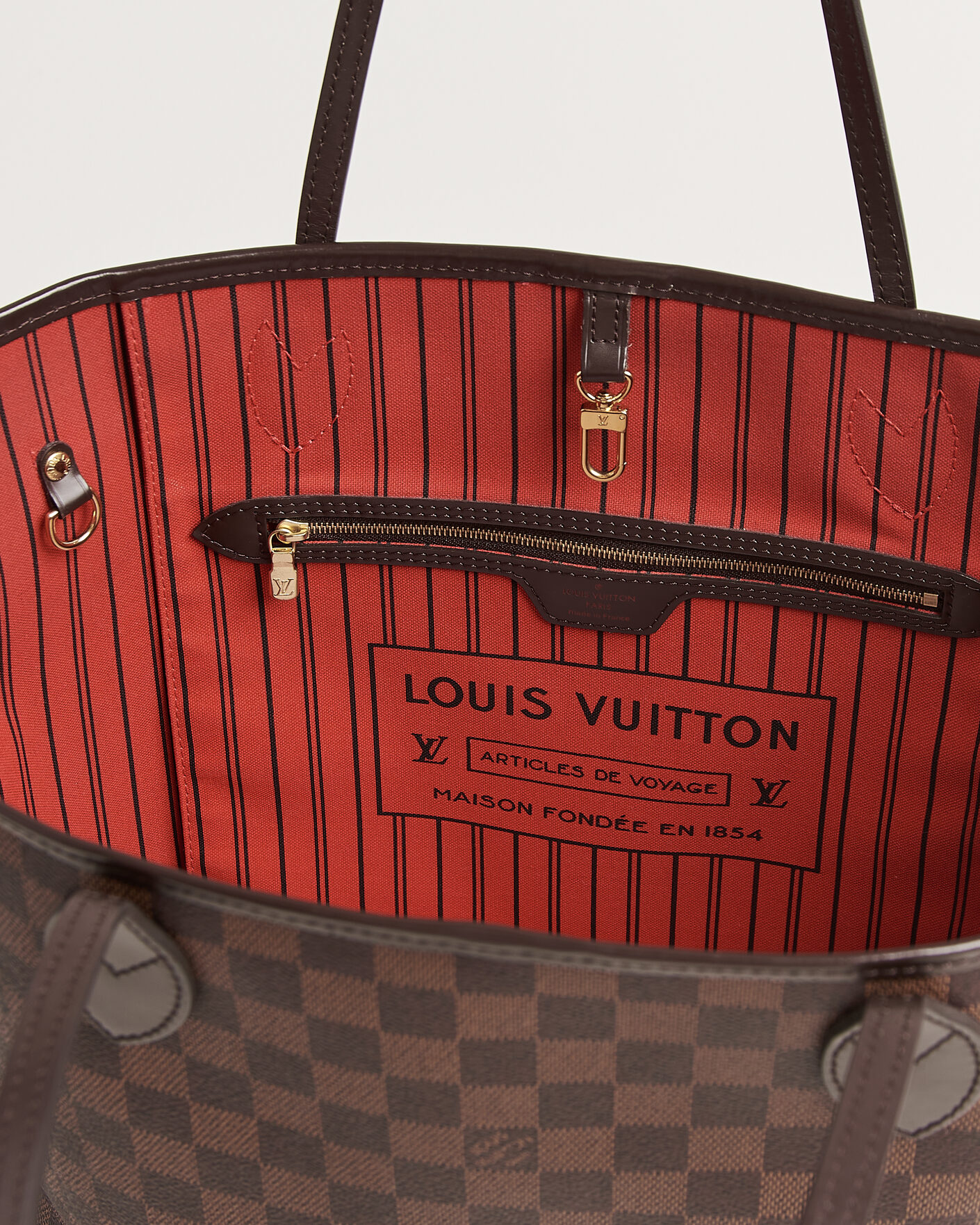Uomini | Pre-Owned & Vintage Bags | Louis Vuitton Pre-Owned | Neverfull MM Damier Ebene