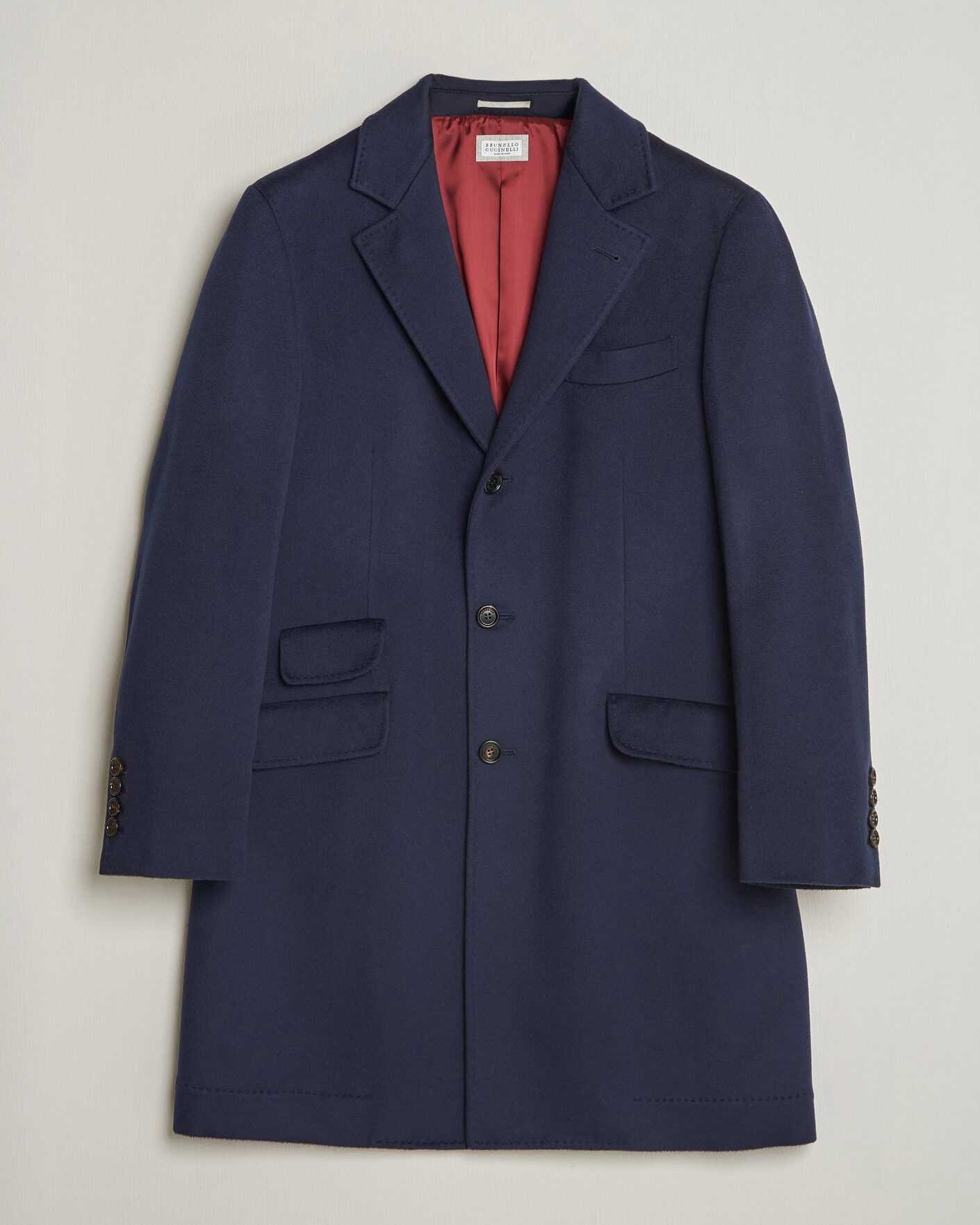 Uomini | Giacche | Brunello Cucinelli | Soft Wool Coat Navy