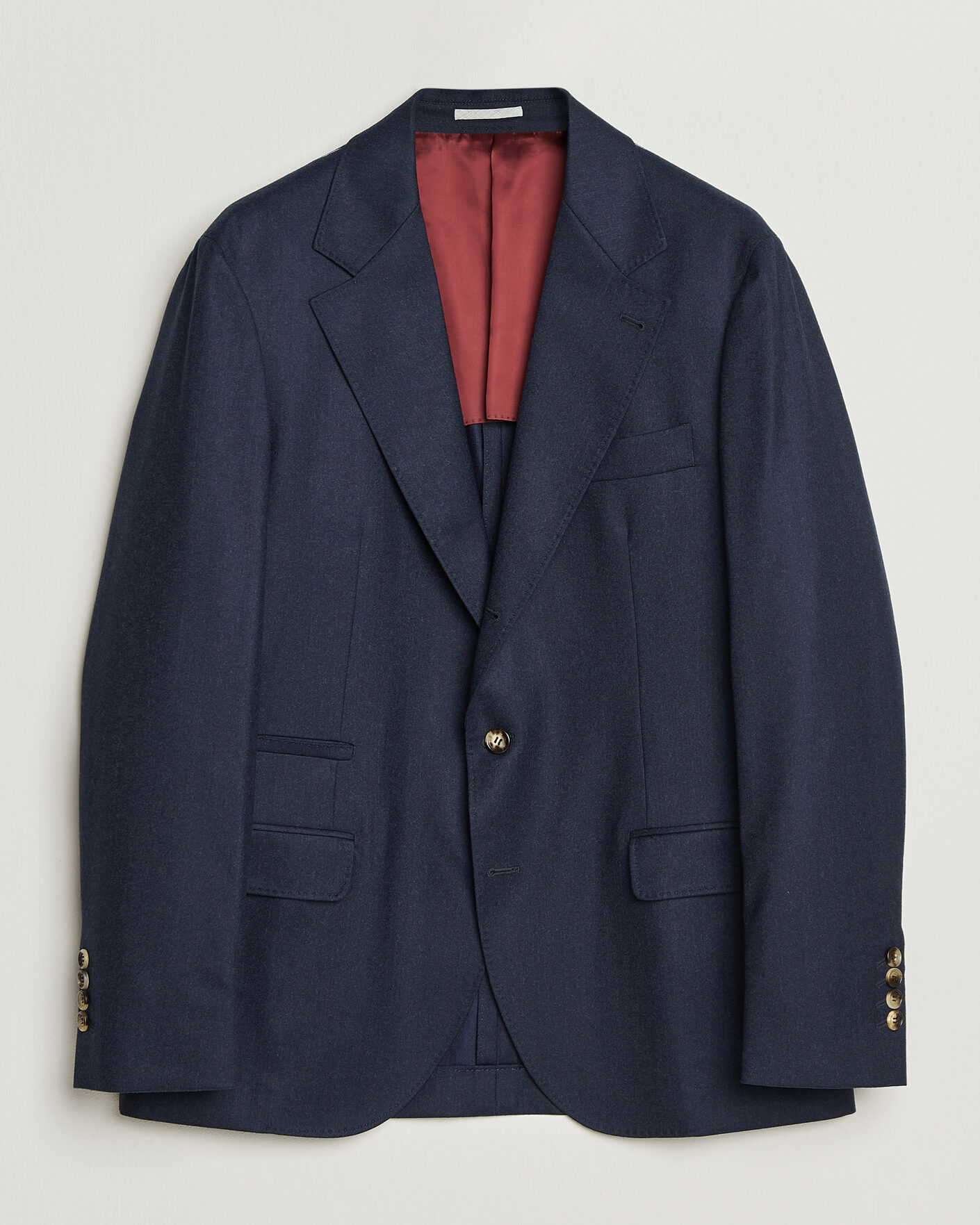 Uomini | Blazers | Brunello Cucinelli | Wool Flannel Blazzer Navy
