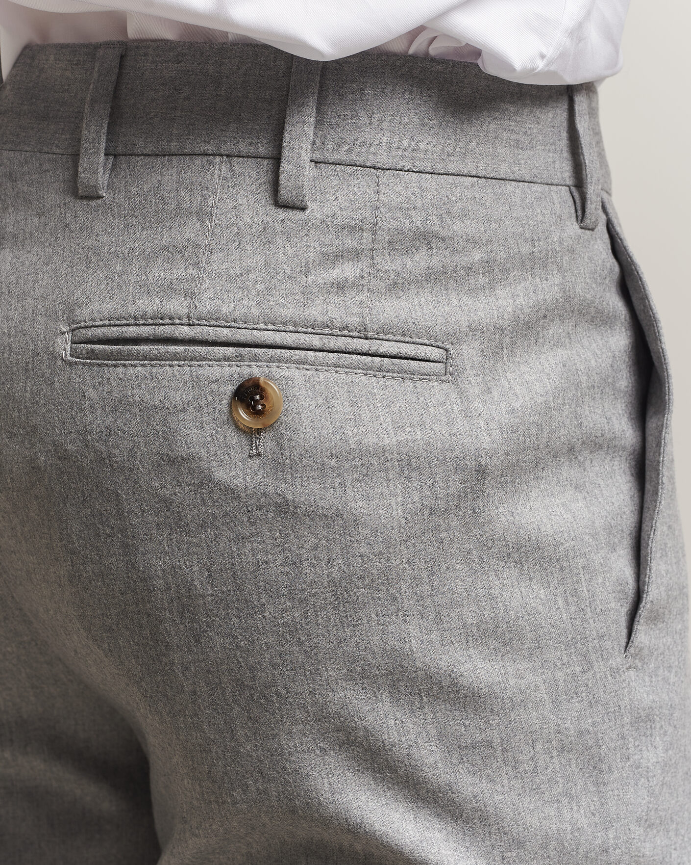 Uomini | Pantaloni | Brunello Cucinelli | Slim Fit Flannel Trousers Light Grey