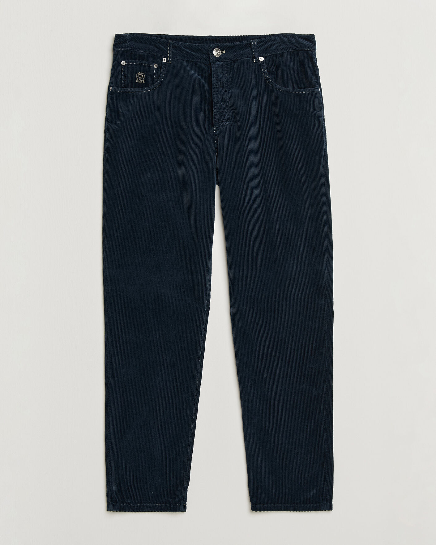 Uomini | Pantaloni | Brunello Cucinelli | Leisure Fit Corduroy 5-Pocket Pants Navy