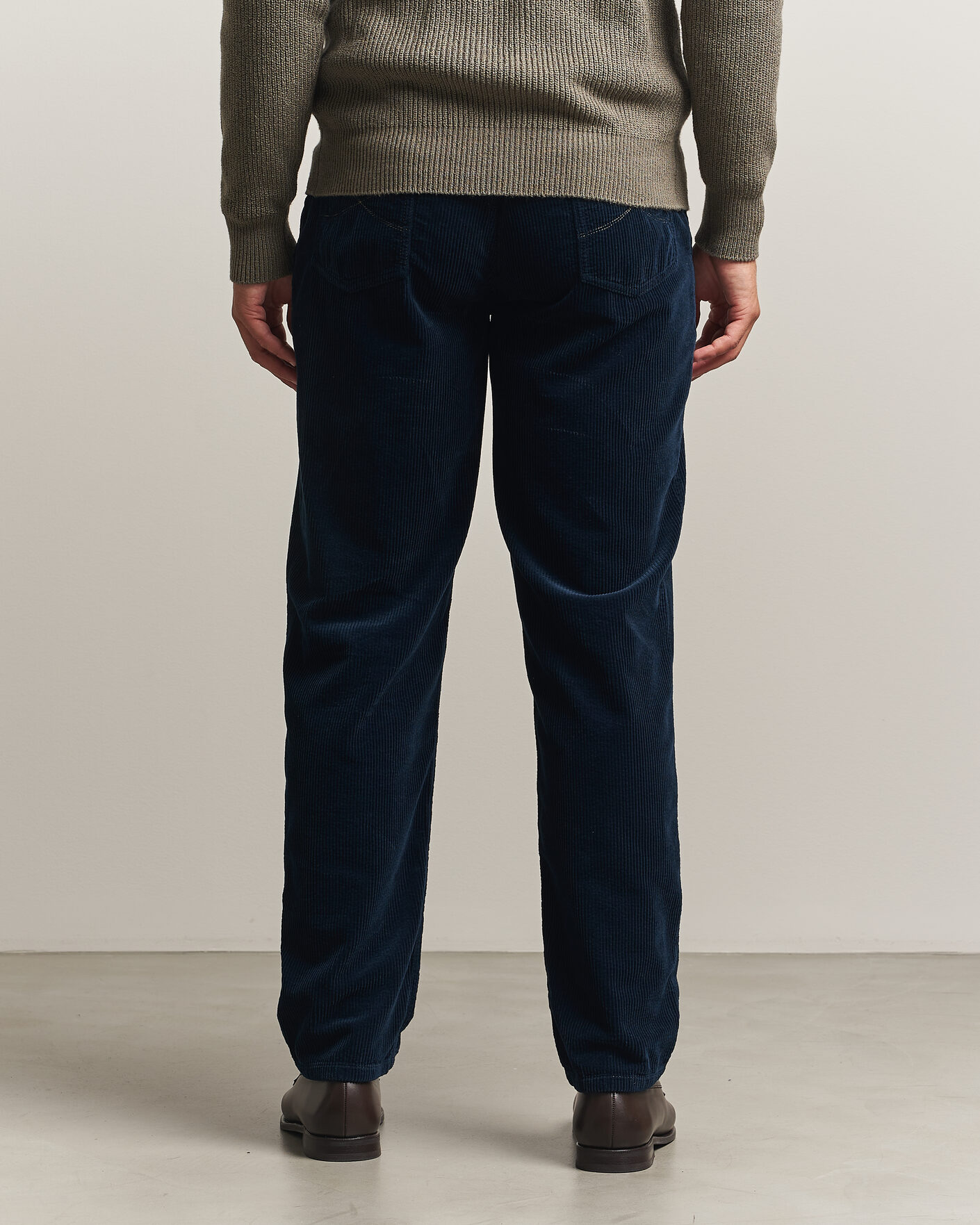 Uomini | Pantaloni | Brunello Cucinelli | Leisure Fit Corduroy 5-Pocket Pants Navy