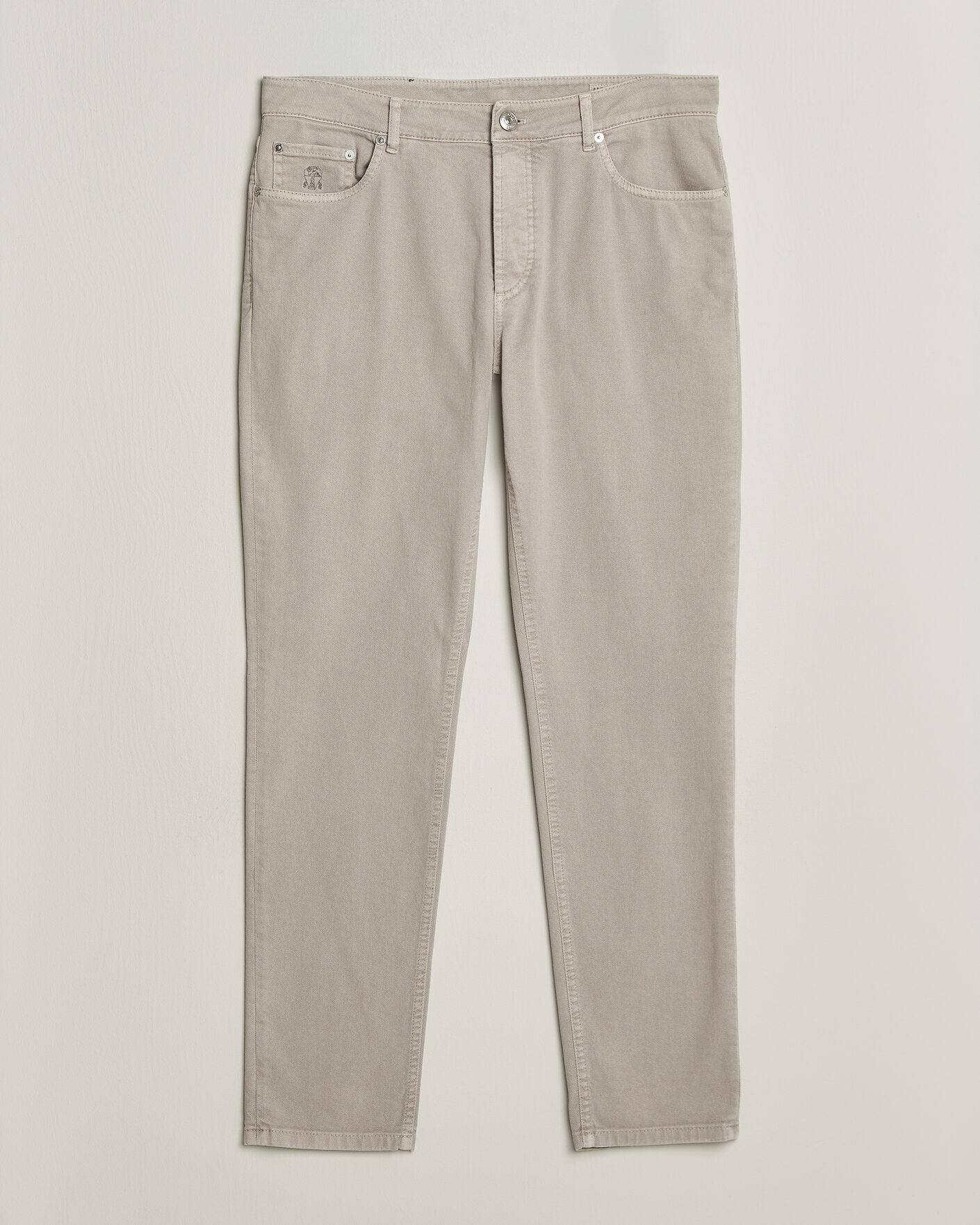 Uomini | Pantaloni | Brunello Cucinelli | Slim Fit Bull Denim Pants Beige