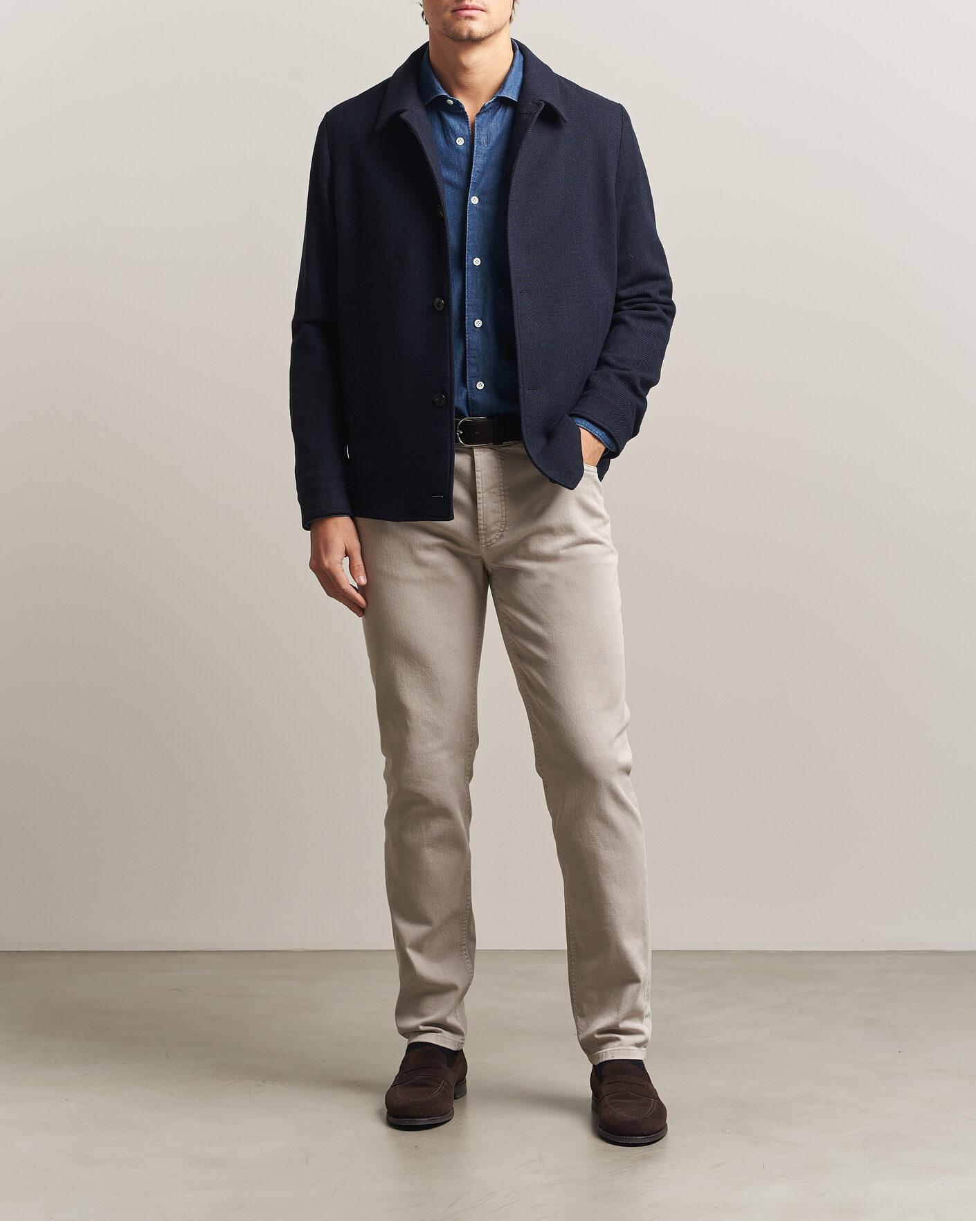 Uomini | Pantaloni | Brunello Cucinelli | Slim Fit Bull Denim Pants Beige