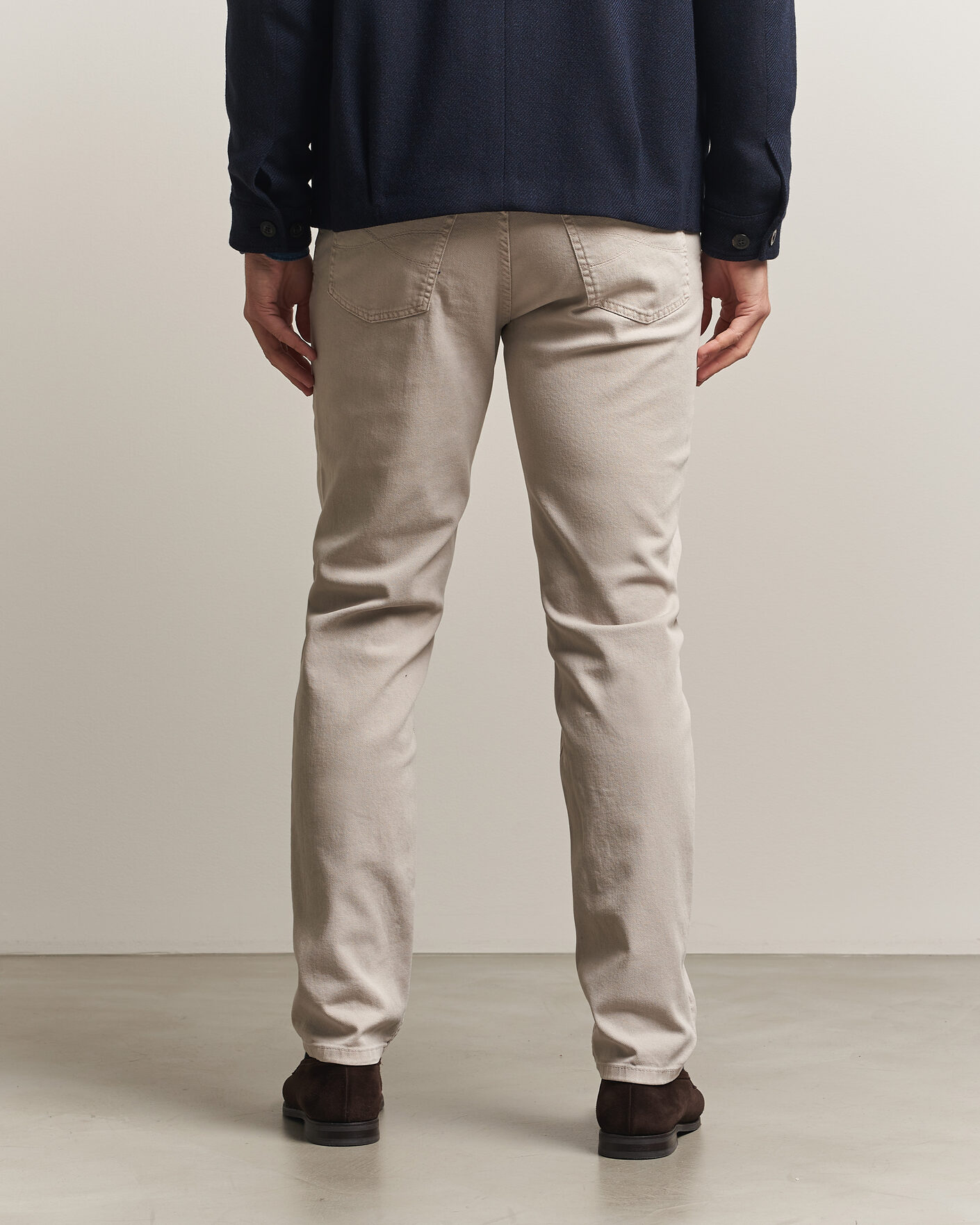 Uomini | Pantaloni | Brunello Cucinelli | Slim Fit Bull Denim Pants Beige