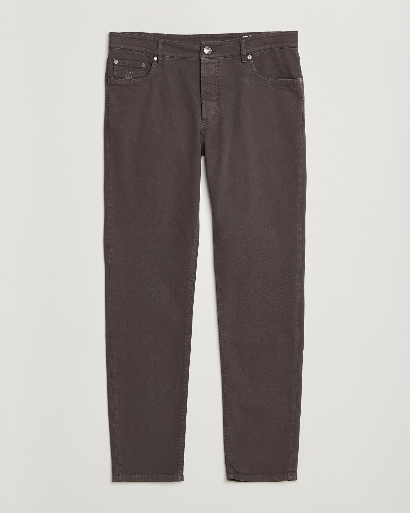 Uomini | Pantaloni | Brunello Cucinelli | Slim Fit Bull Denim Pants Dark Brown