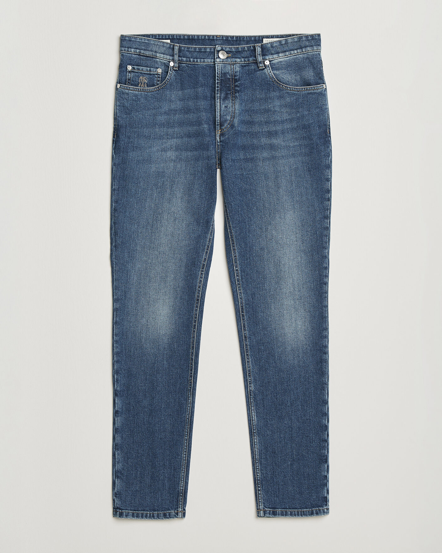 Uomini | Pantaloni | Brunello Cucinelli | Traditional Fit Jeans Medium Wash