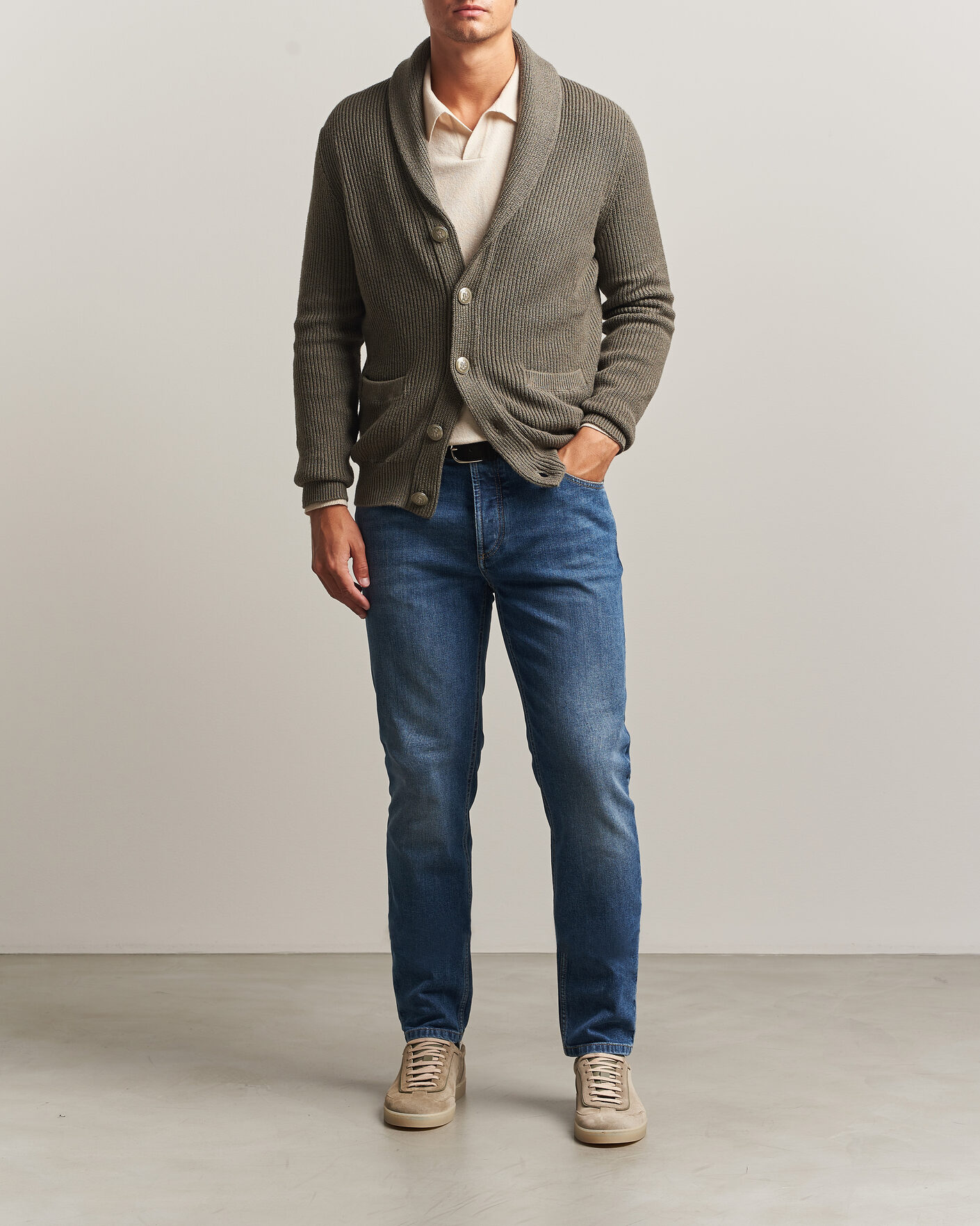 Uomini | Pantaloni | Brunello Cucinelli | Traditional Fit Jeans Medium Wash