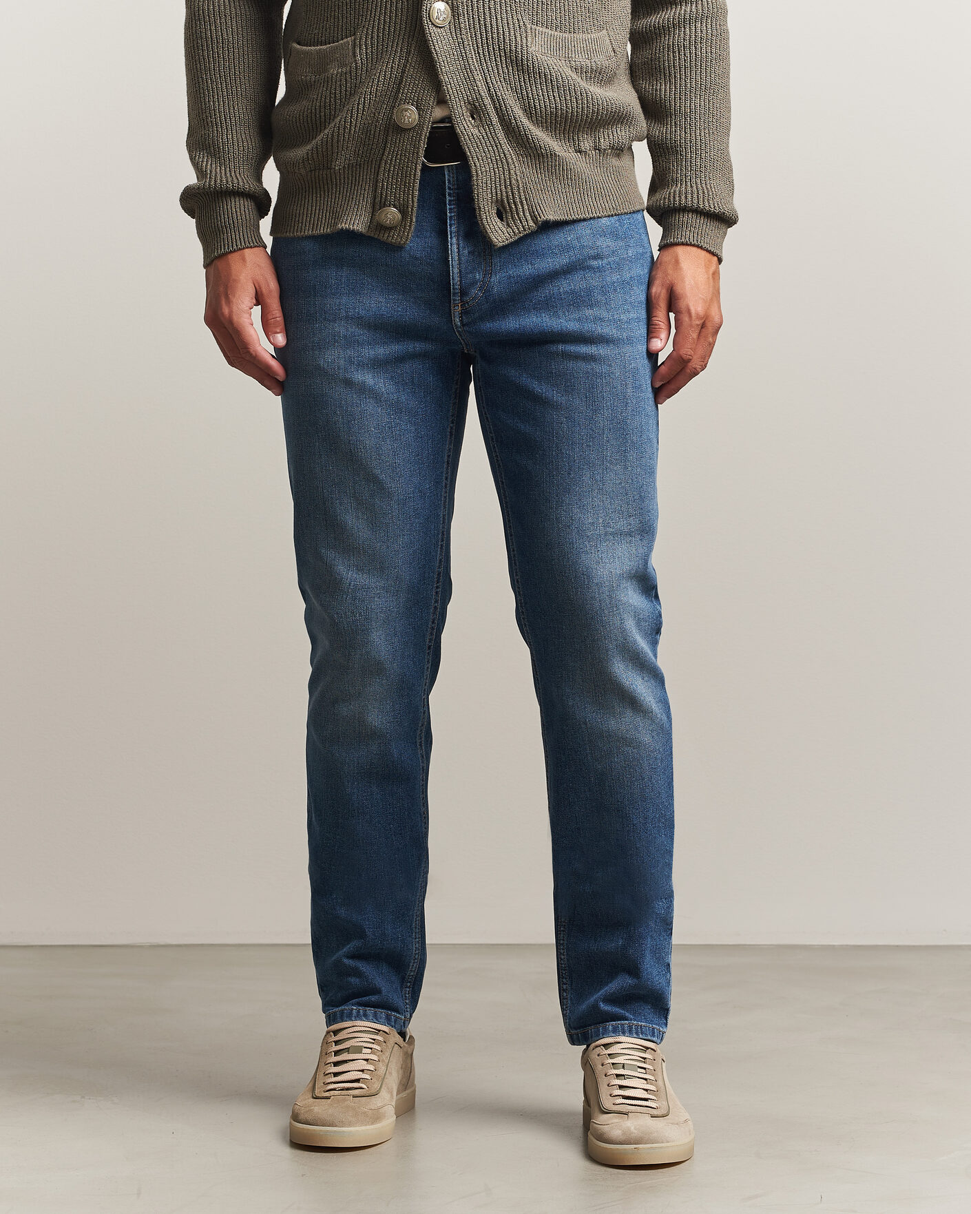 Uomini | Pantaloni | Brunello Cucinelli | Traditional Fit Jeans Medium Wash