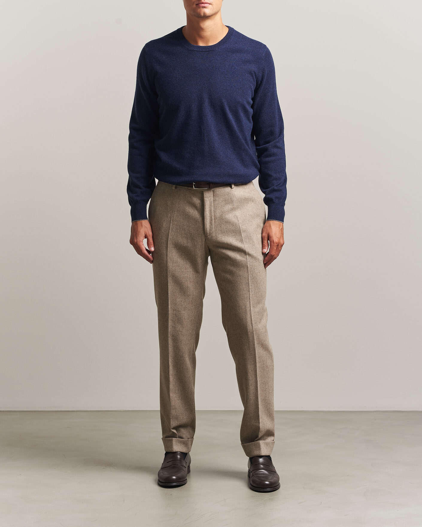Uomini | Maglieria | Brunello Cucinelli | 2 Ply Cashmere Pullover Marine