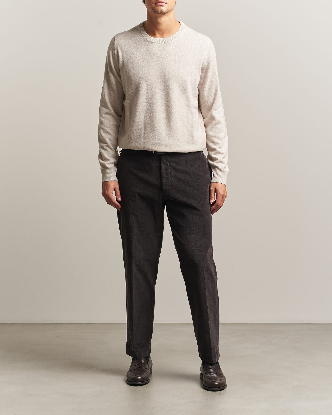Uomini | Maglieria | Brunello Cucinelli | 2 Ply Cashmere Pullover Oyster