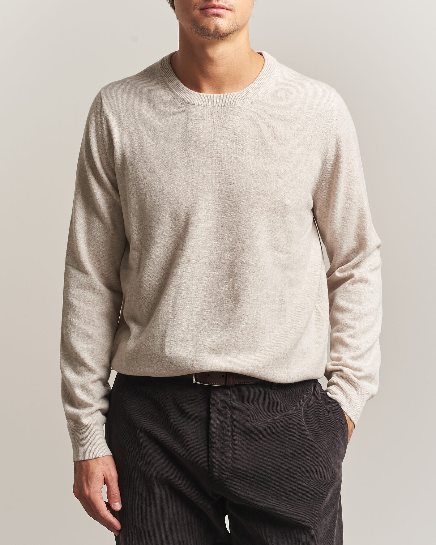 Uomini | Maglieria | Brunello Cucinelli | 2 Ply Cashmere Pullover Oyster