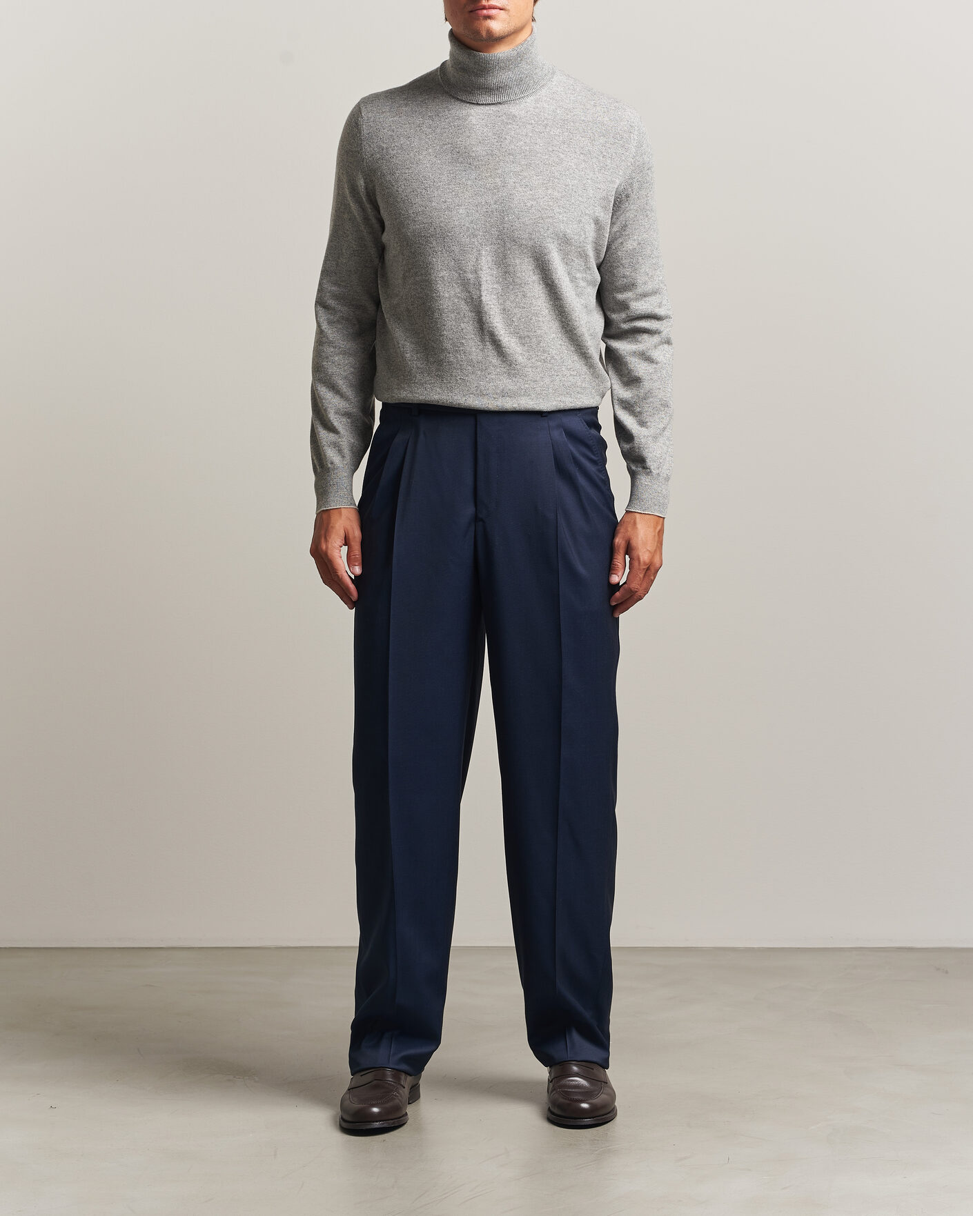 Uomini | Maglieria | Brunello Cucinelli | 2 Ply Cashmere Rollneck Grey Melange