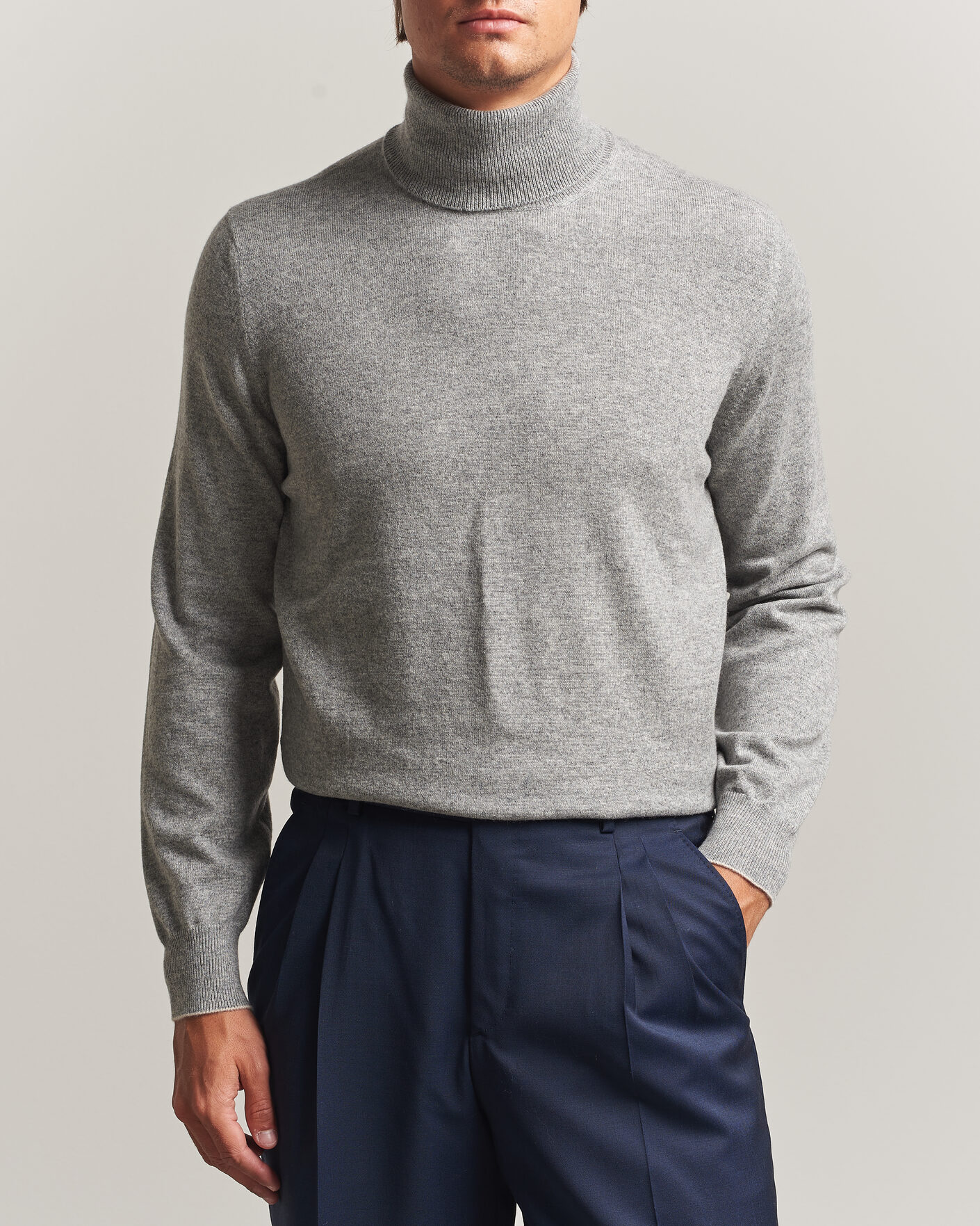 Uomini | Maglieria | Brunello Cucinelli | 2 Ply Cashmere Rollneck Grey Melange